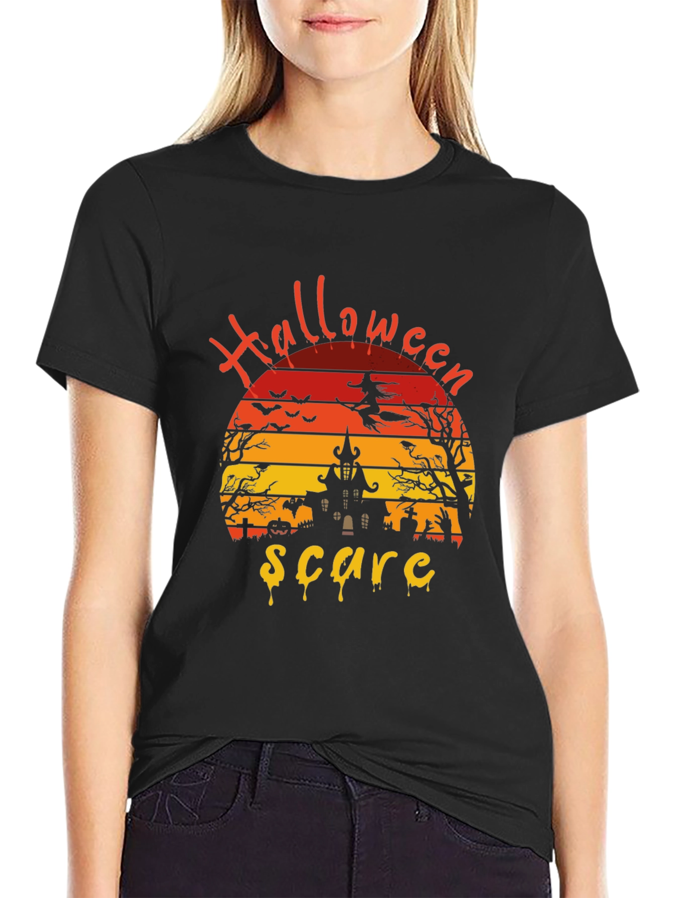 Halloween Scare Graphic T-Shirt