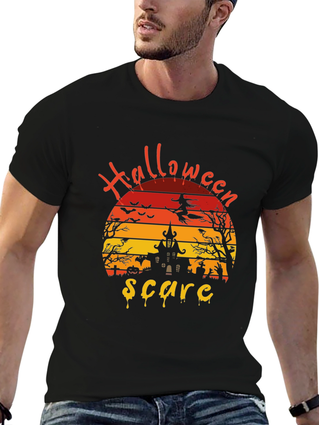 Halloween Scare Graphic T-Shirt
