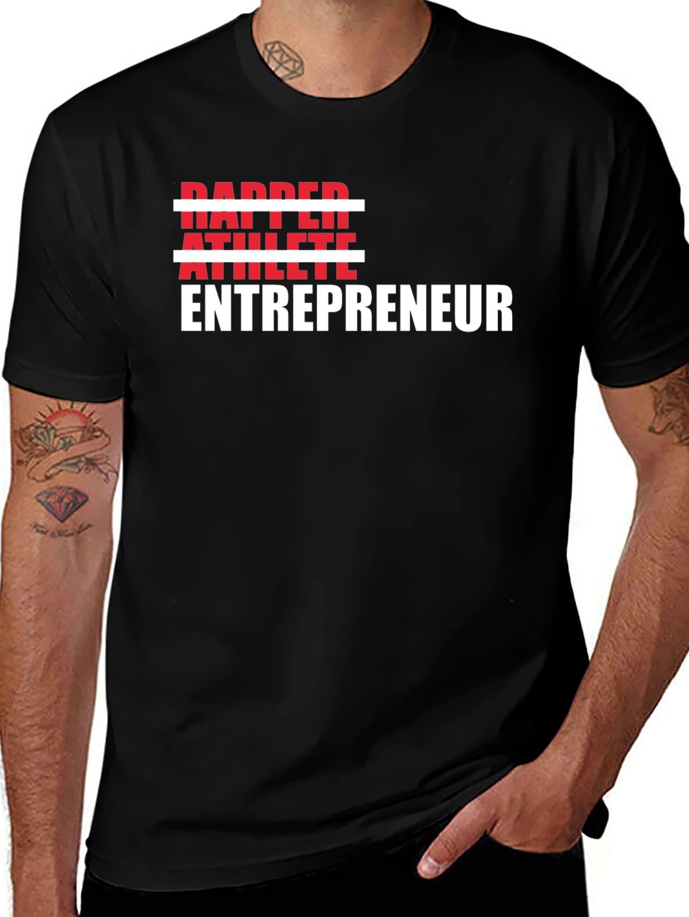 Dapper Athlete Entrepreneur Graphic Tee - Black