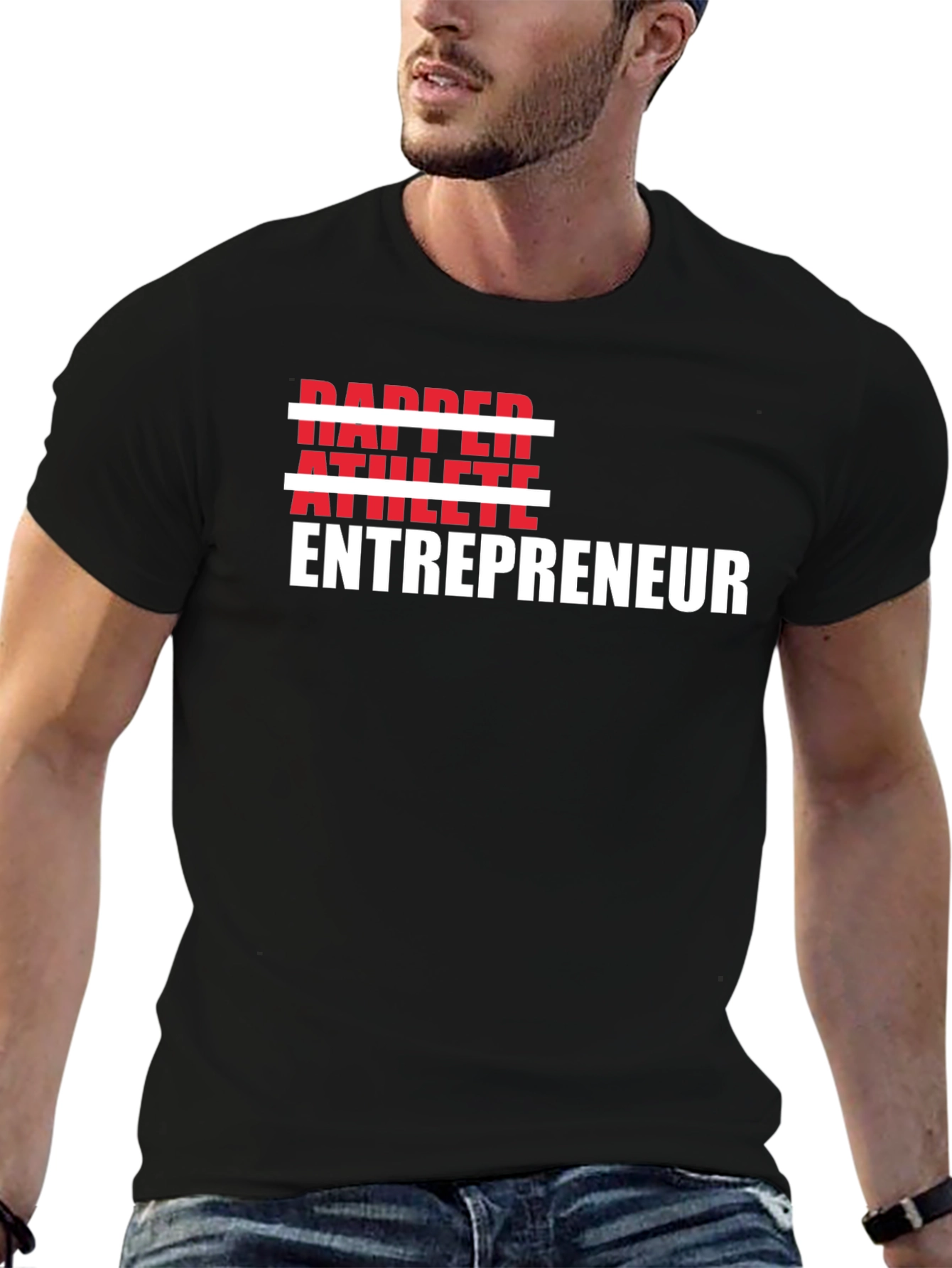 Dapper Athlete Entrepreneur Graphic Tee - Black