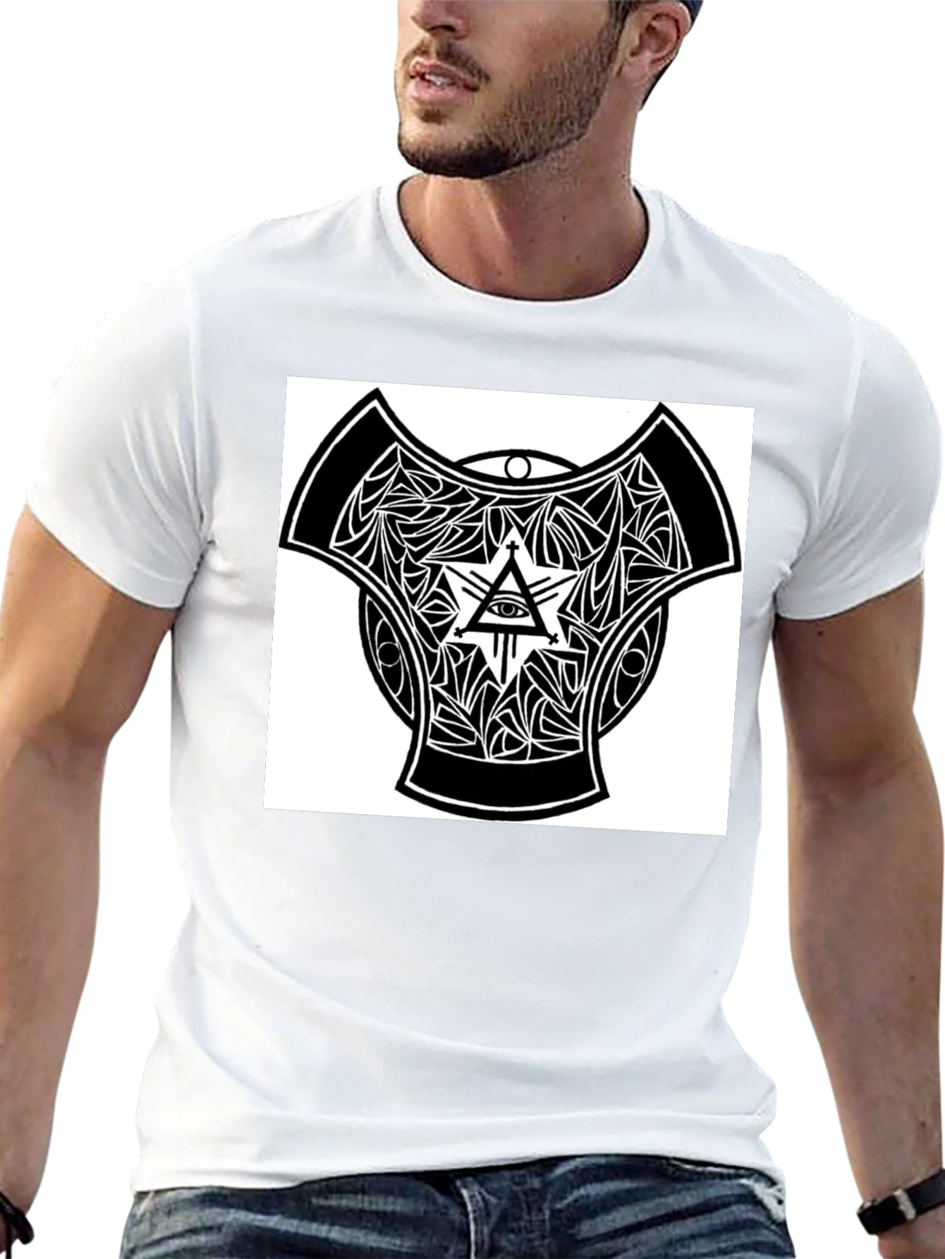Eye Pyramid Graphic Black T-Shirt