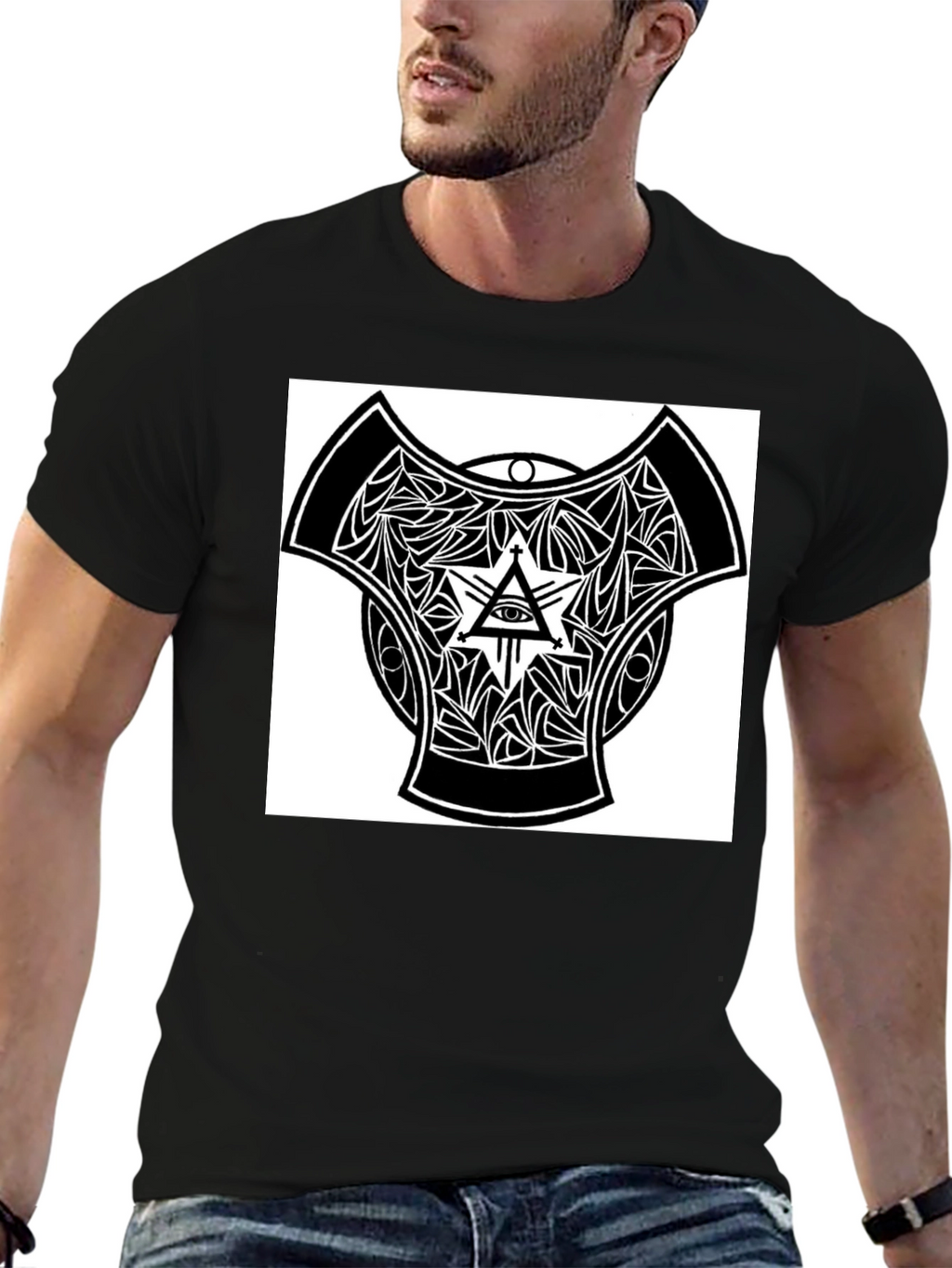 Eye Pyramid Graphic Black T-Shirt