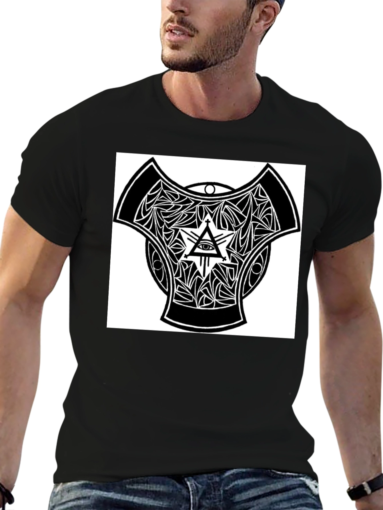 Eye Pyramid Graphic Black T-Shirt