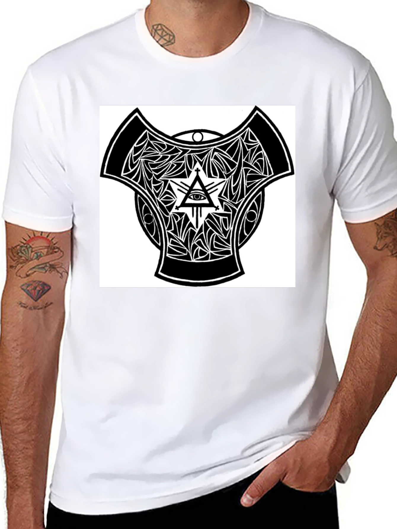 Eye Pyramid Graphic Black T-Shirt