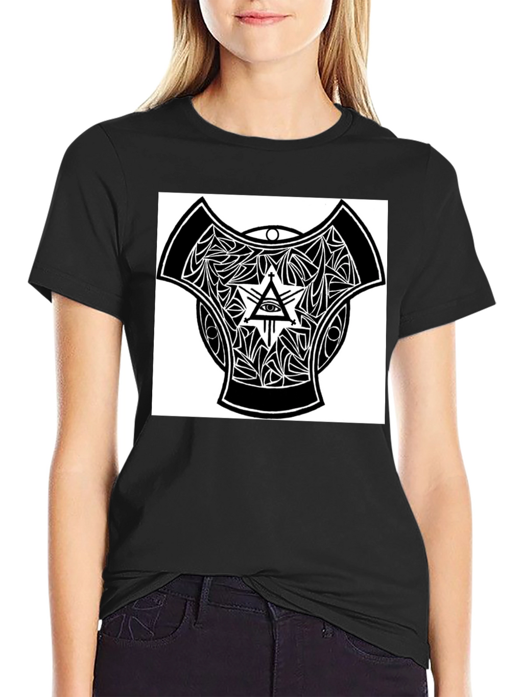Eye Pyramid Graphic Black T-Shirt