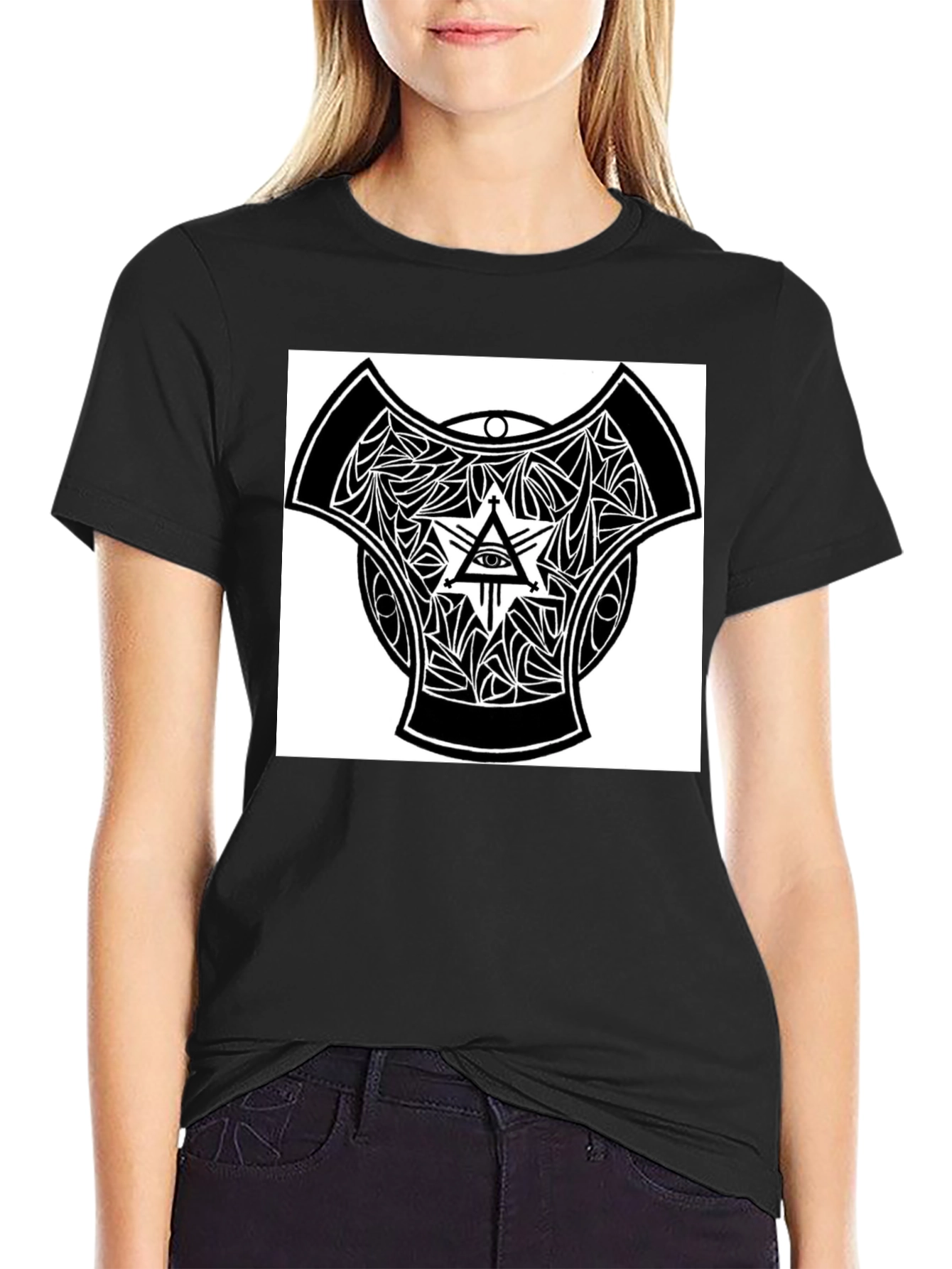 Eye Pyramid Graphic Black T-Shirt