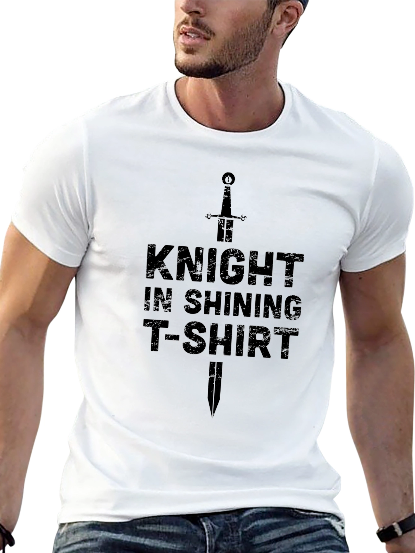 Knight in Shining T-Shirt - Black Novelty Tee