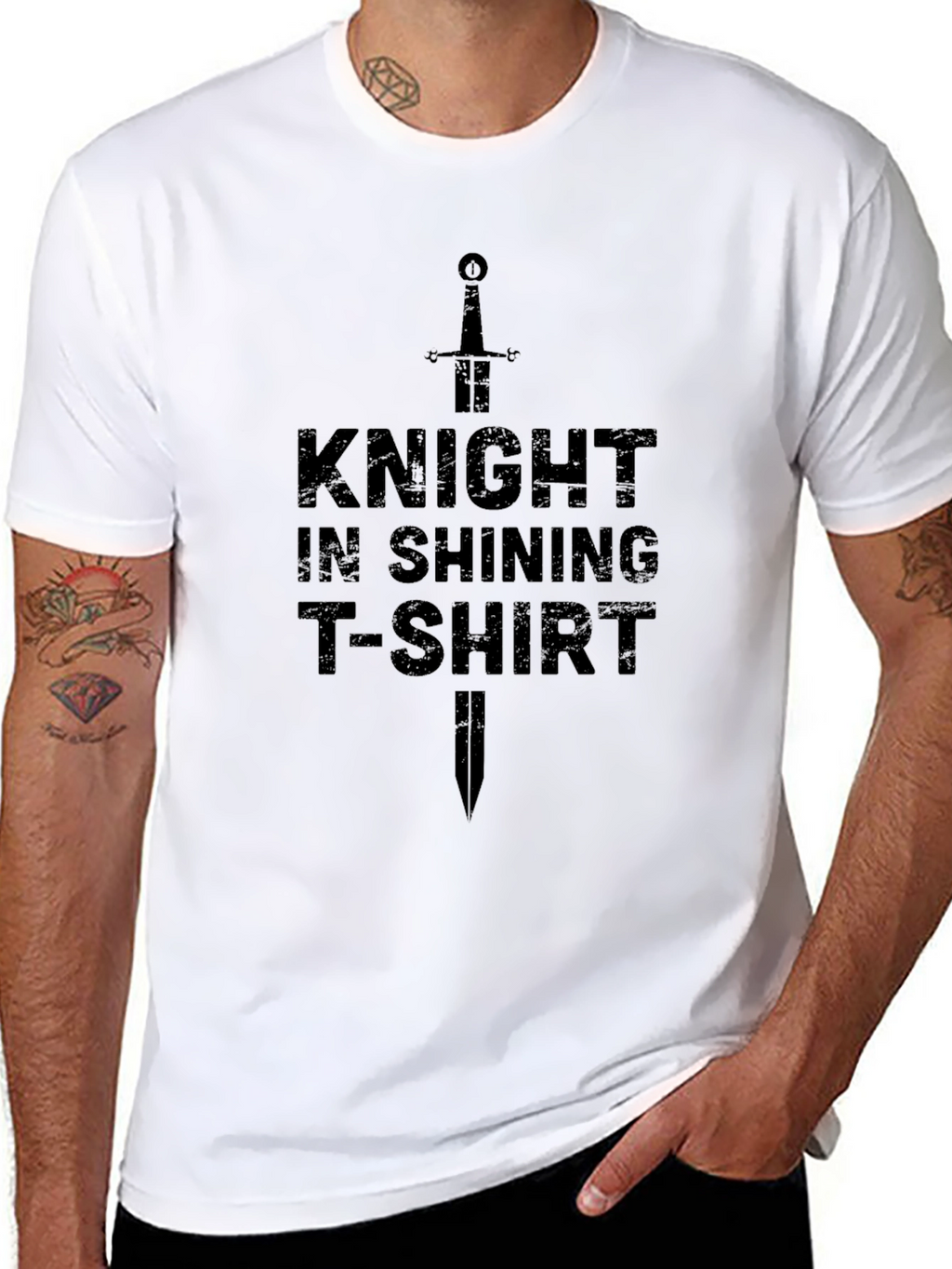 Knight in Shining T-Shirt - Black Novelty Tee