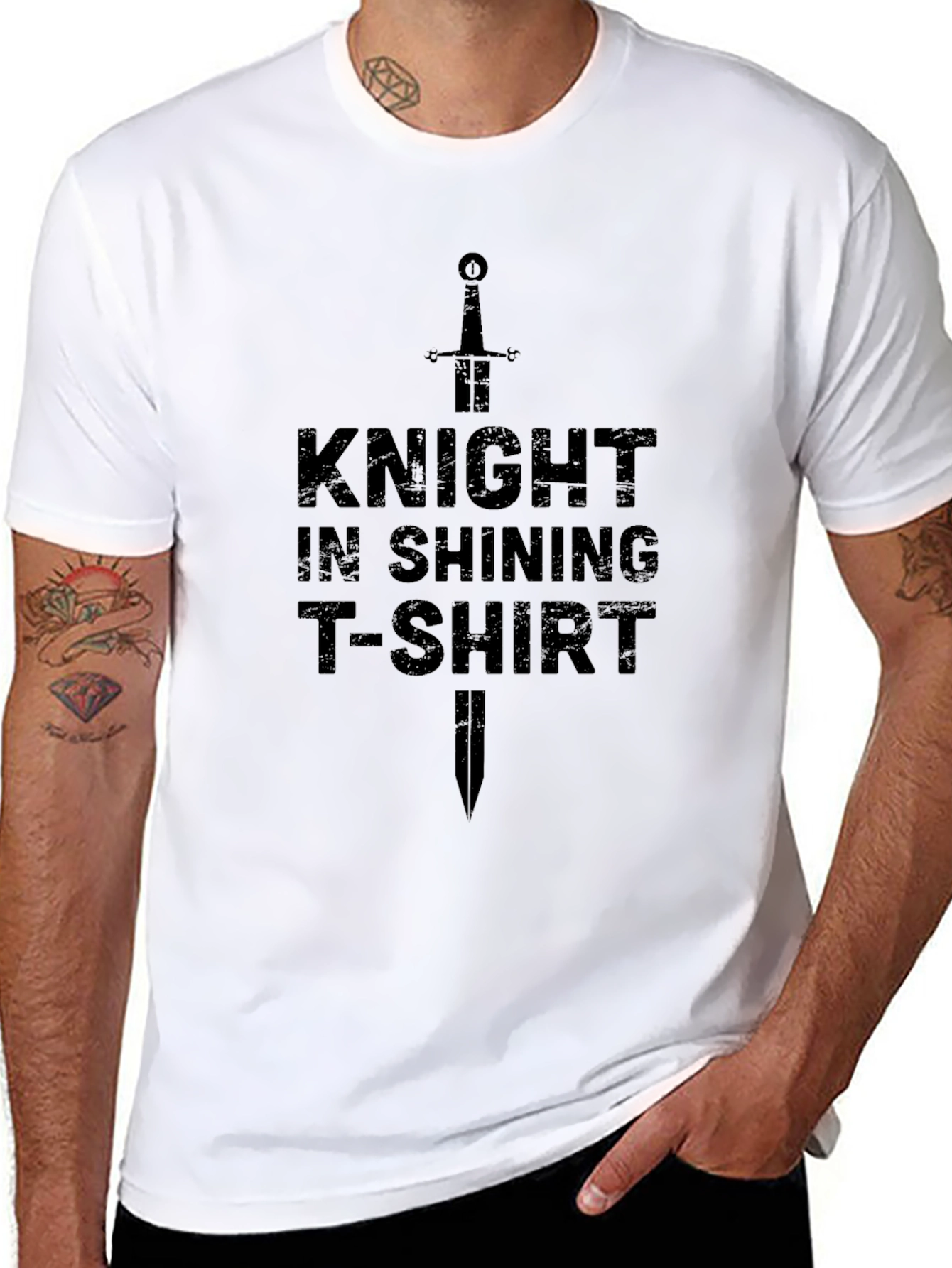 Knight in Shining T-Shirt - Black Novelty Tee