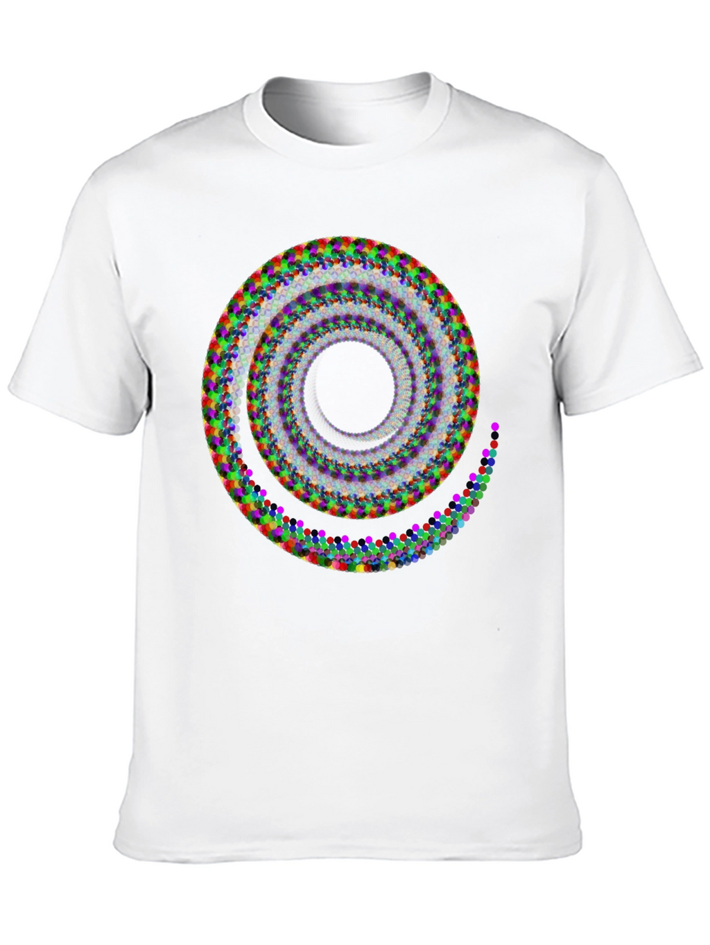 Abstract Spiral Graphic T-Shirt - Modern Art Design