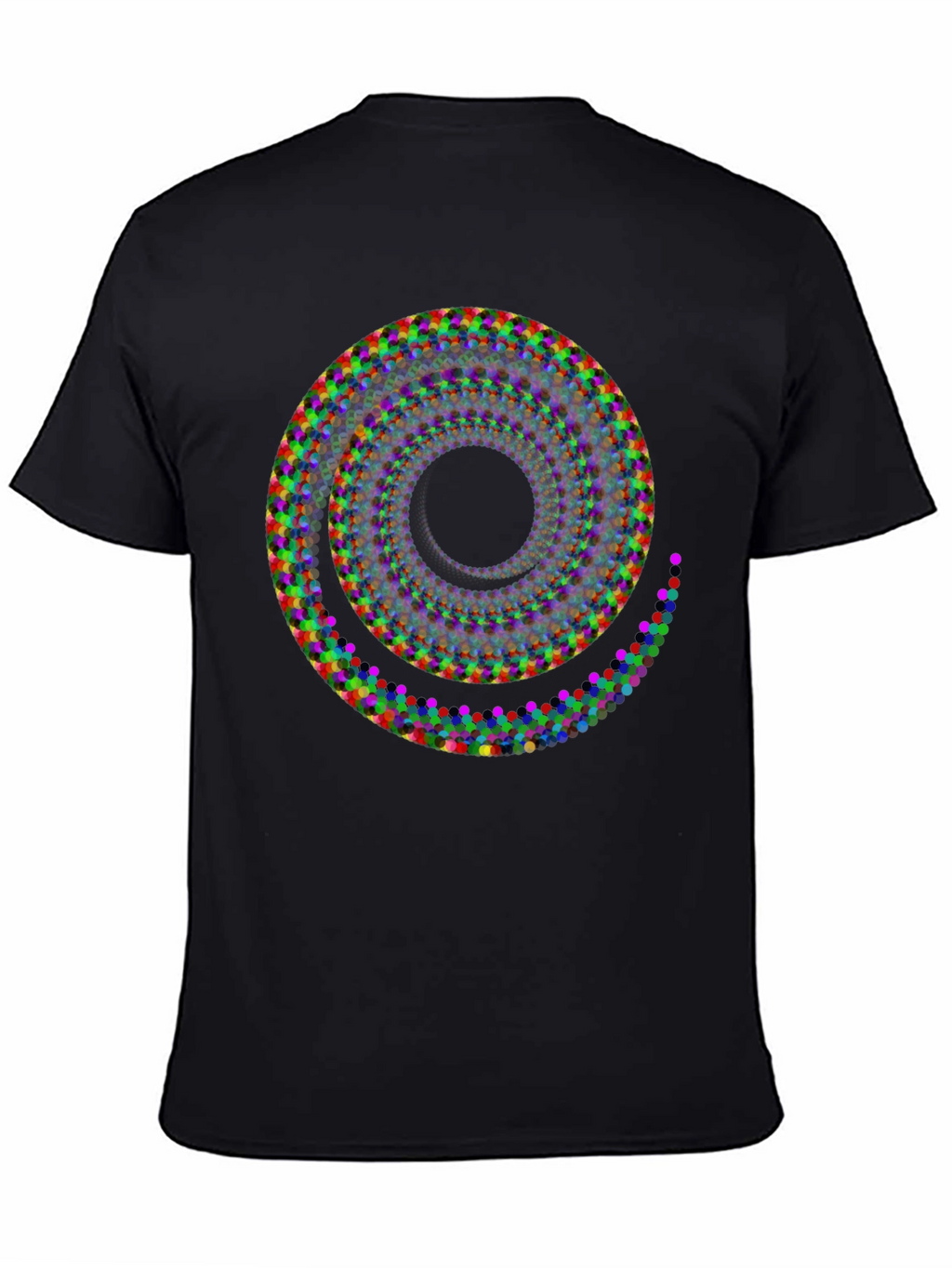 Abstract Spiral Graphic T-Shirt - Modern Art Design