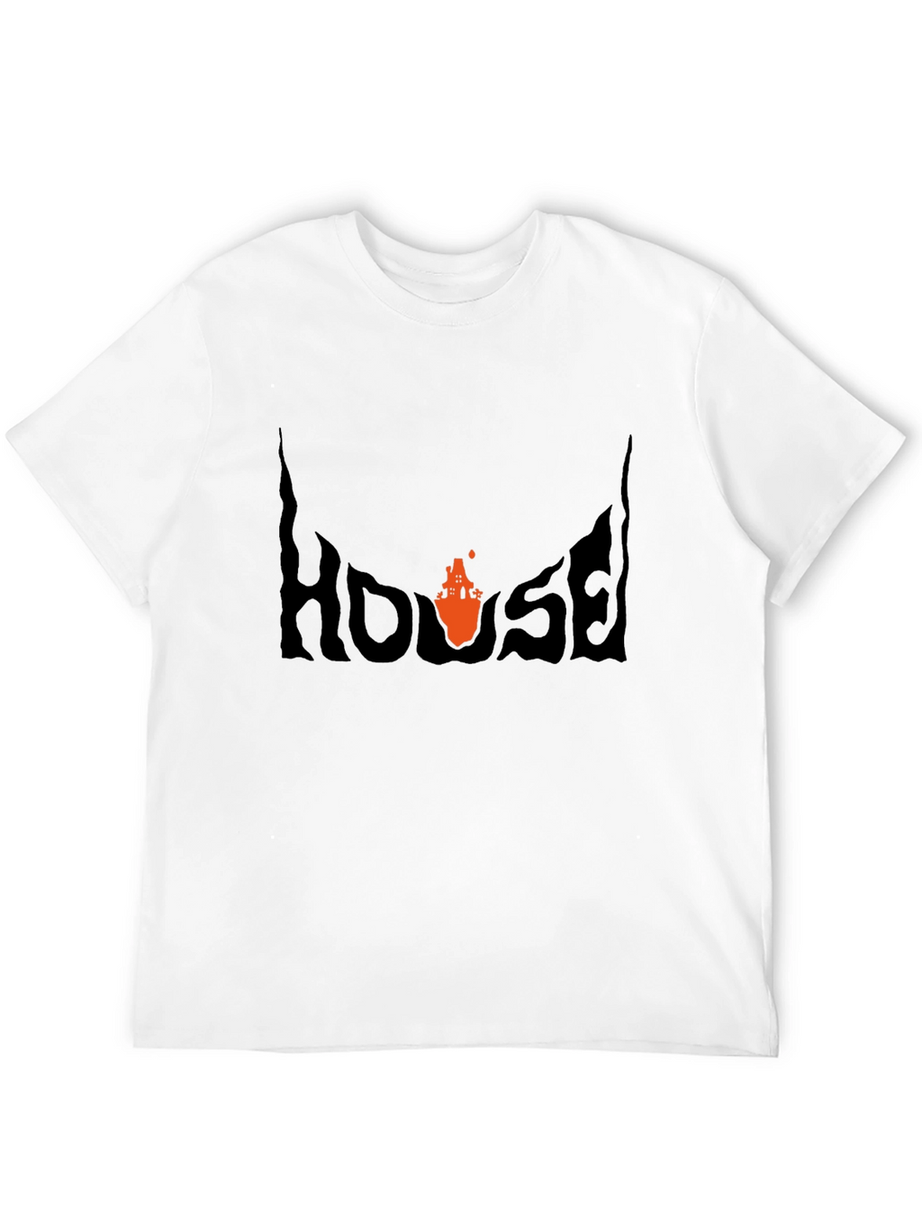 House Halloween Tee - Black Graphic T-Shirt