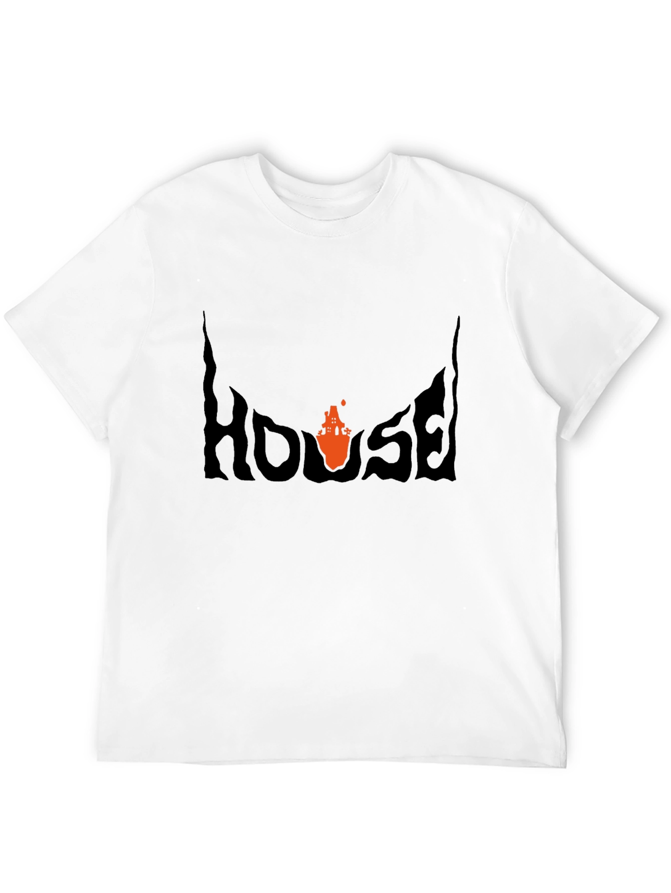 House Halloween Tee - Black Graphic T-Shirt