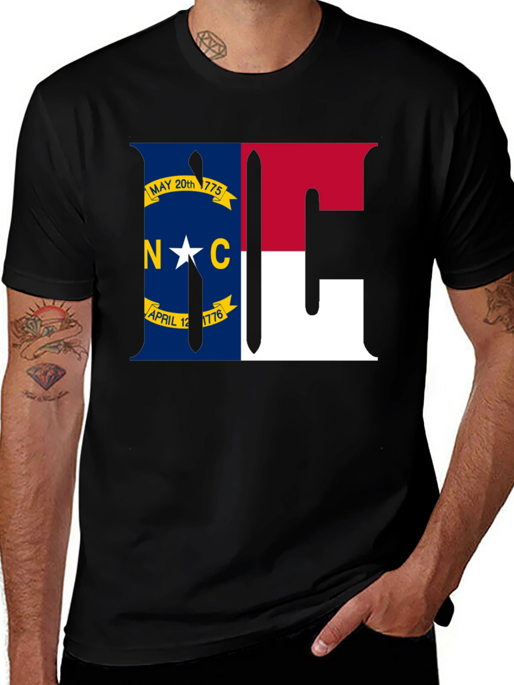 North Carolina Flag Graphic T-Shirt