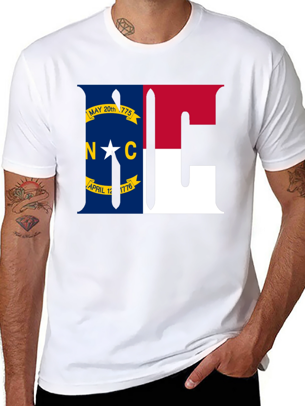 North Carolina Flag Graphic T-Shirt