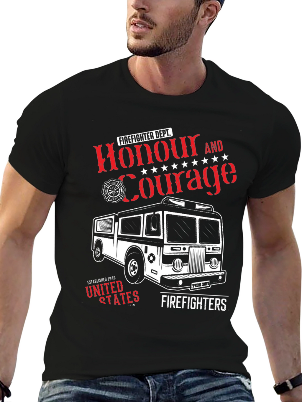 Firefighter Honour & Courage T-Shirt