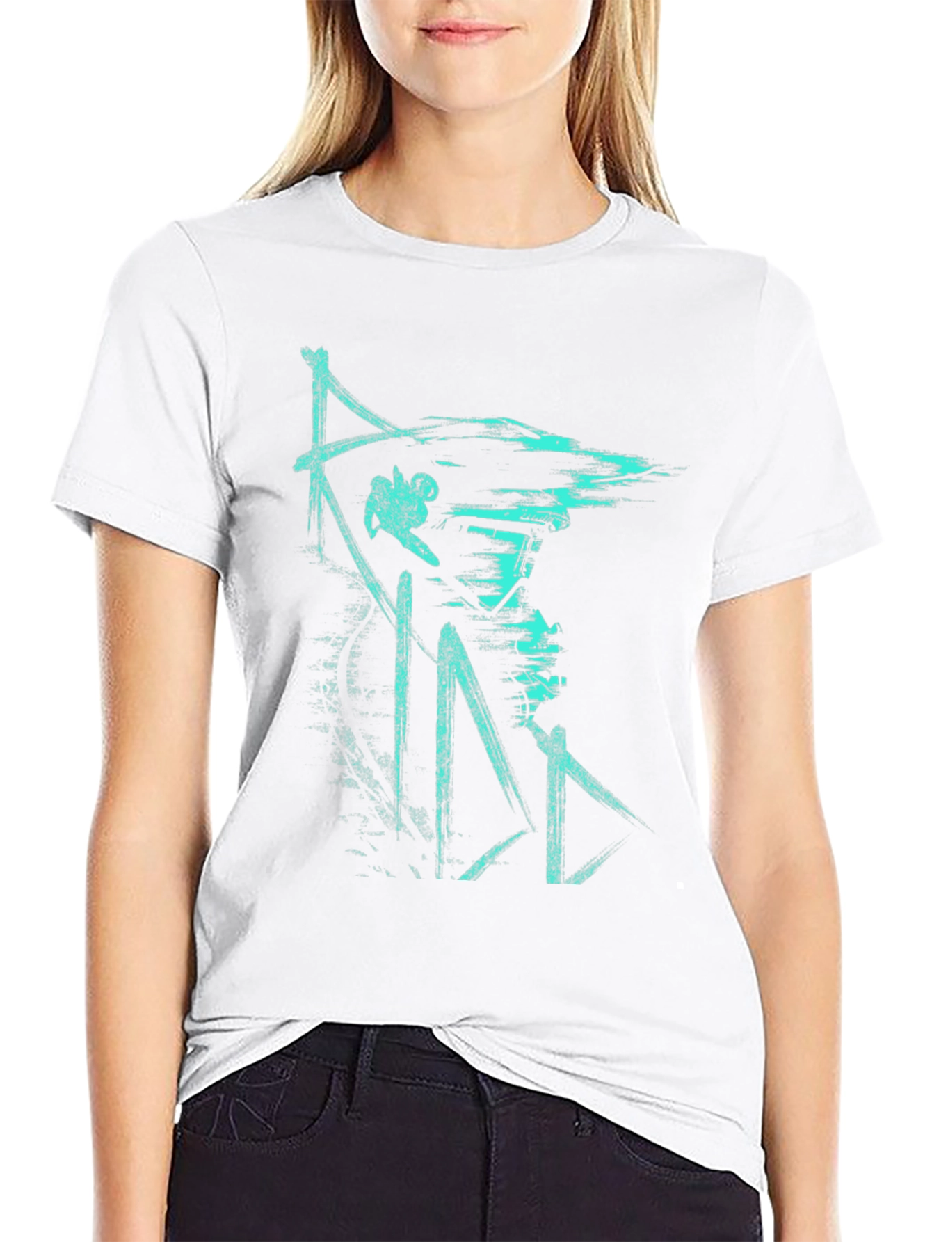 Urban Style Graphic Print Tee - Black