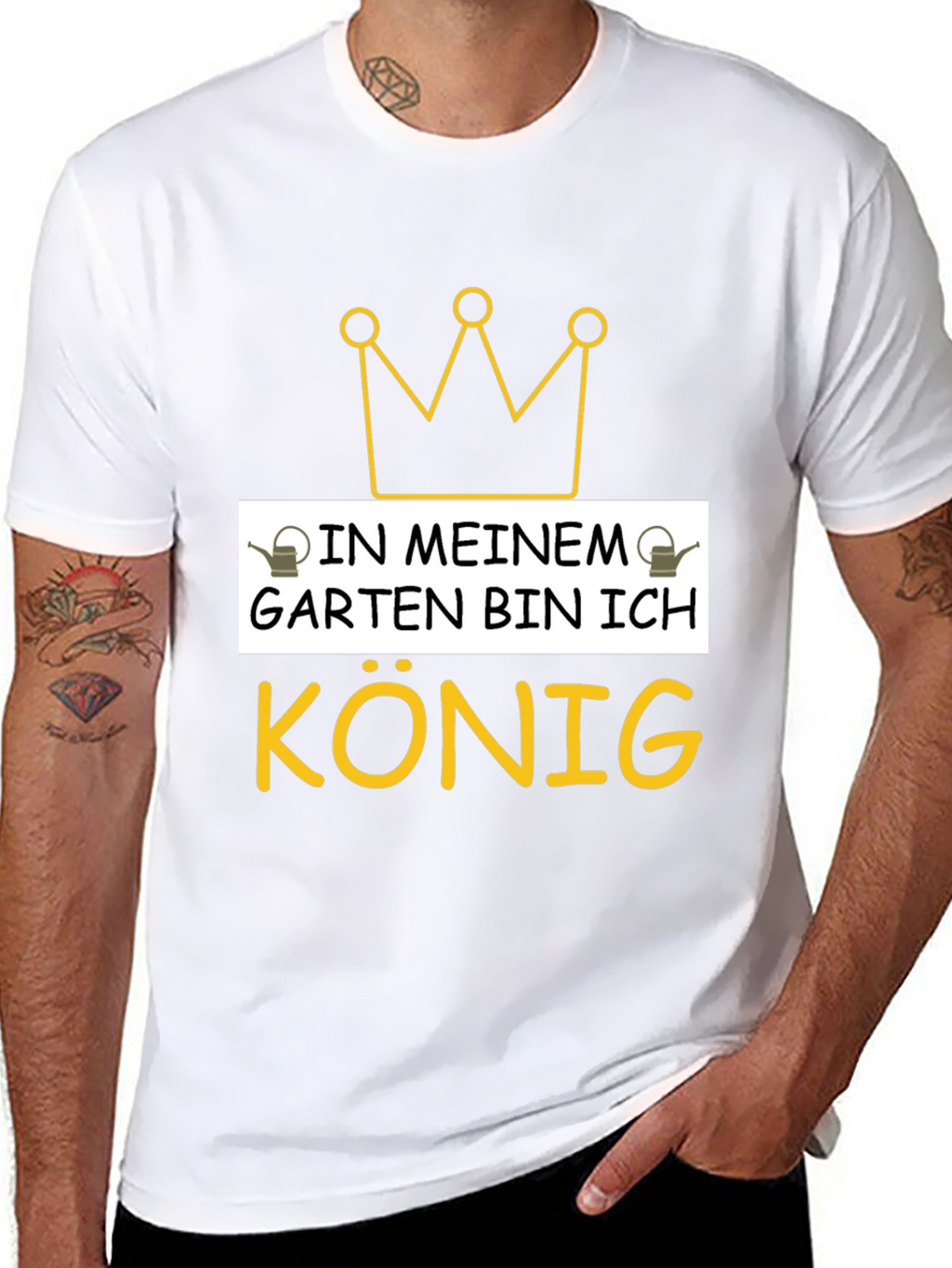 In Meinem Garten Bin Ich Konig Black T-Shirt