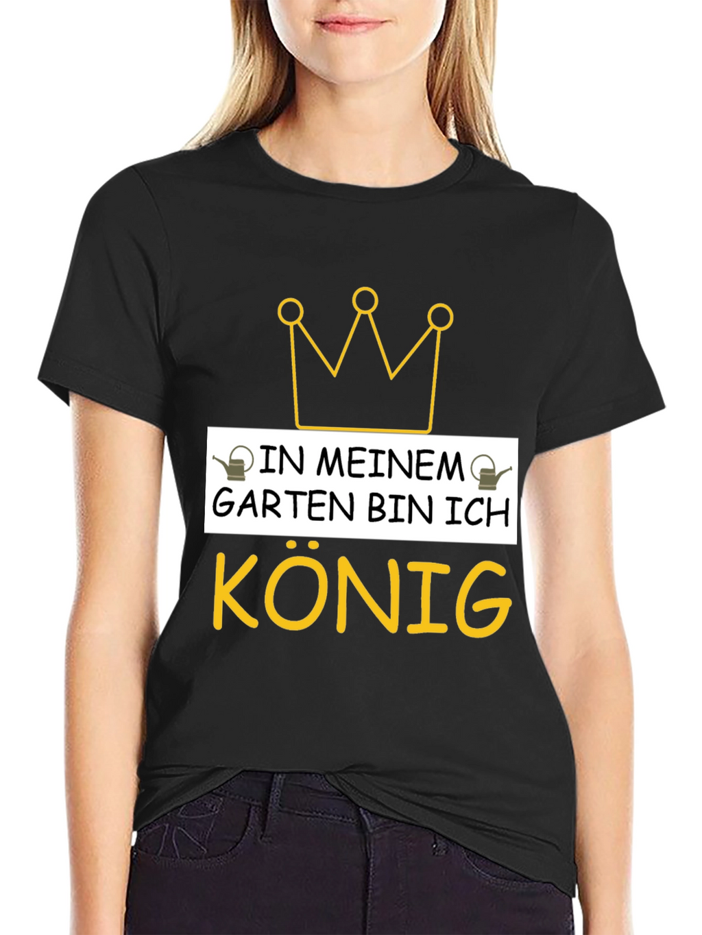 In Meinem Garten Bin Ich Konig Black T-Shirt