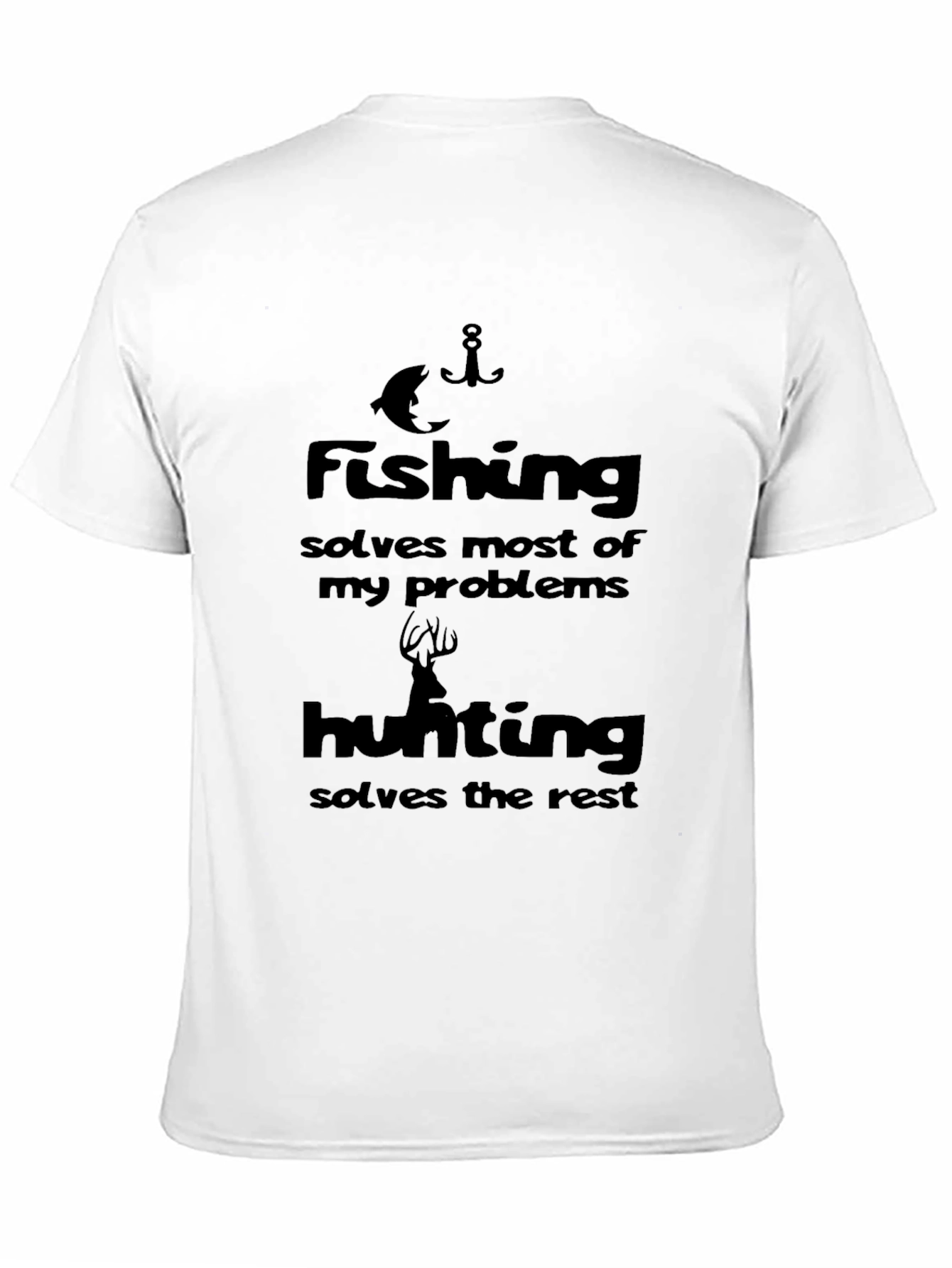 Fishing & Hunting Solve Problems Black T-Shirt