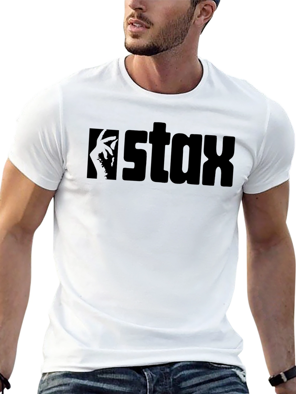Stax Mens Black Graphic Tee