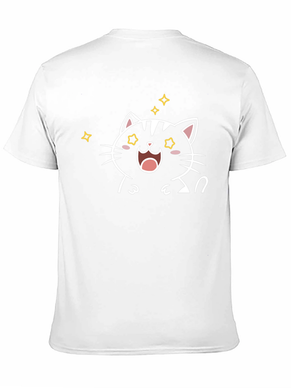 Cute Cartoon Cat T-Shirt - Black
