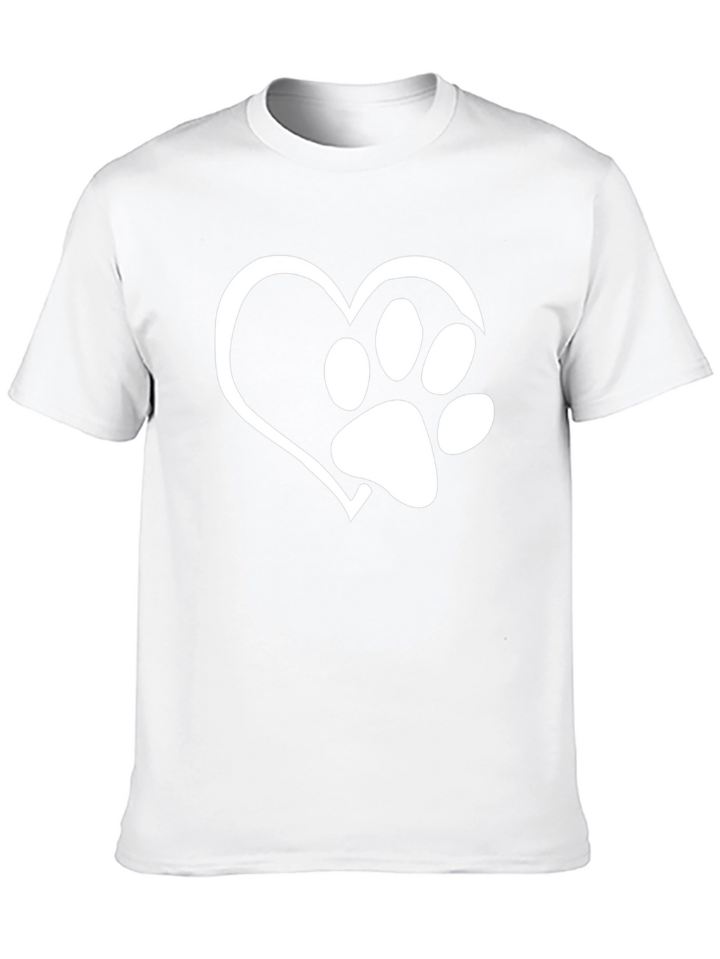 Heart Paw Print T-Shirt - Dog Lover Tee