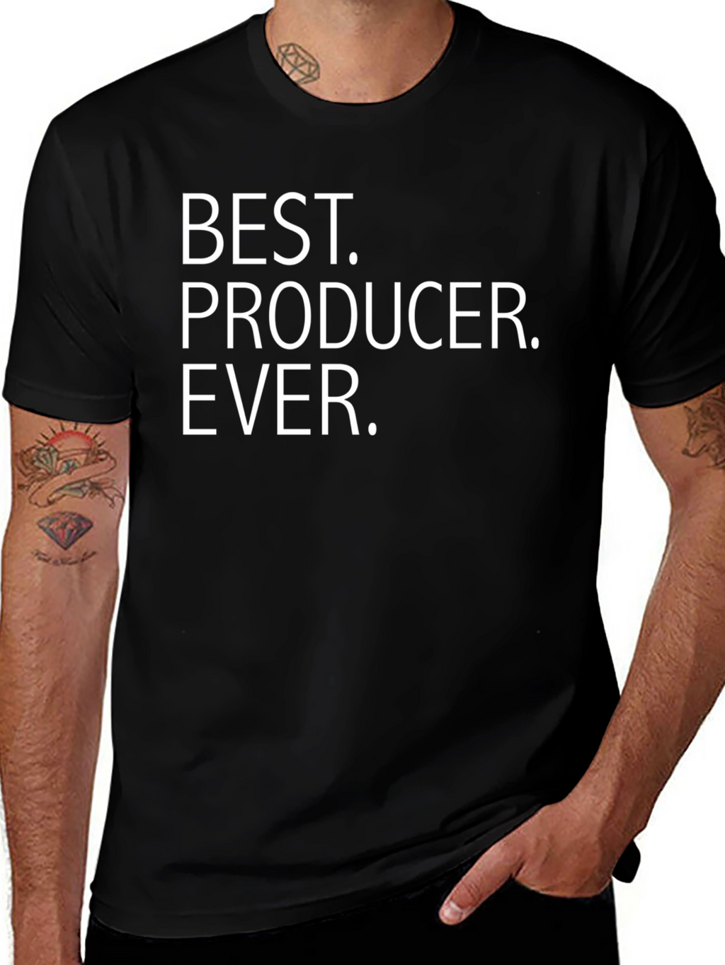 Best Producer Ever Graphic Tee - Black