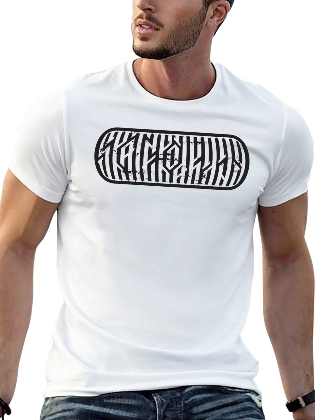 Black Graphic Tee - Unique Design