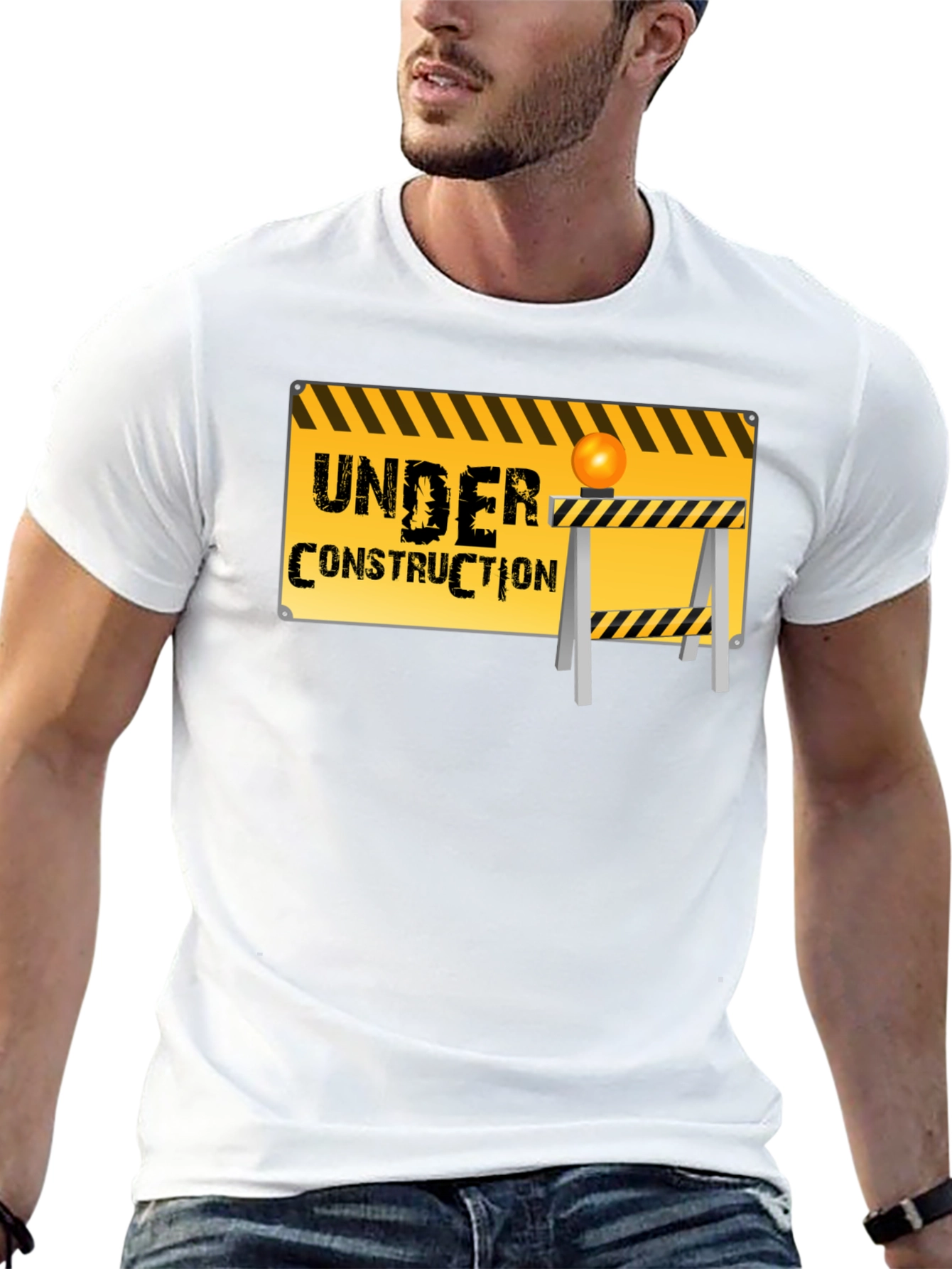 Under Construction Graphic Tee - Black