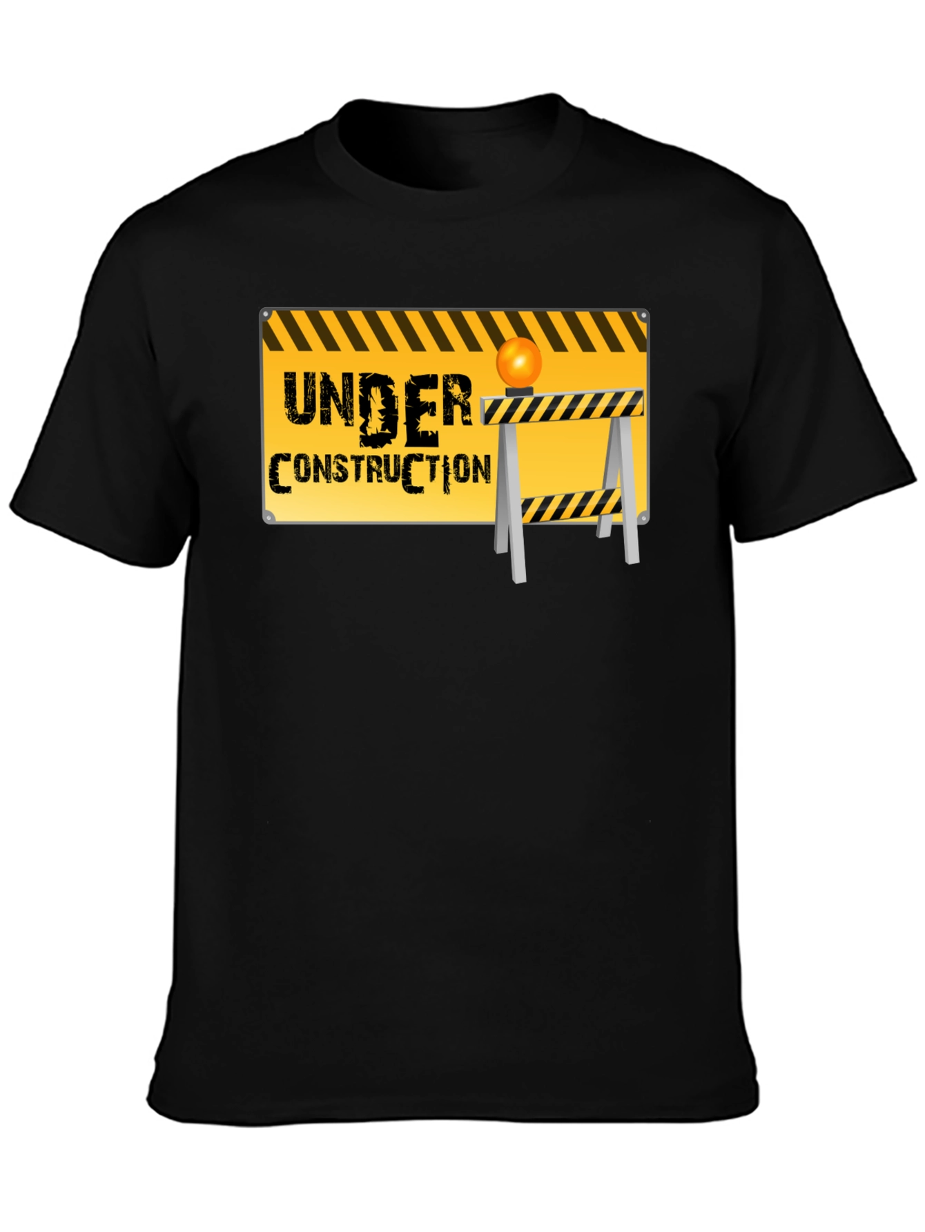 Under Construction Graphic Tee - Black