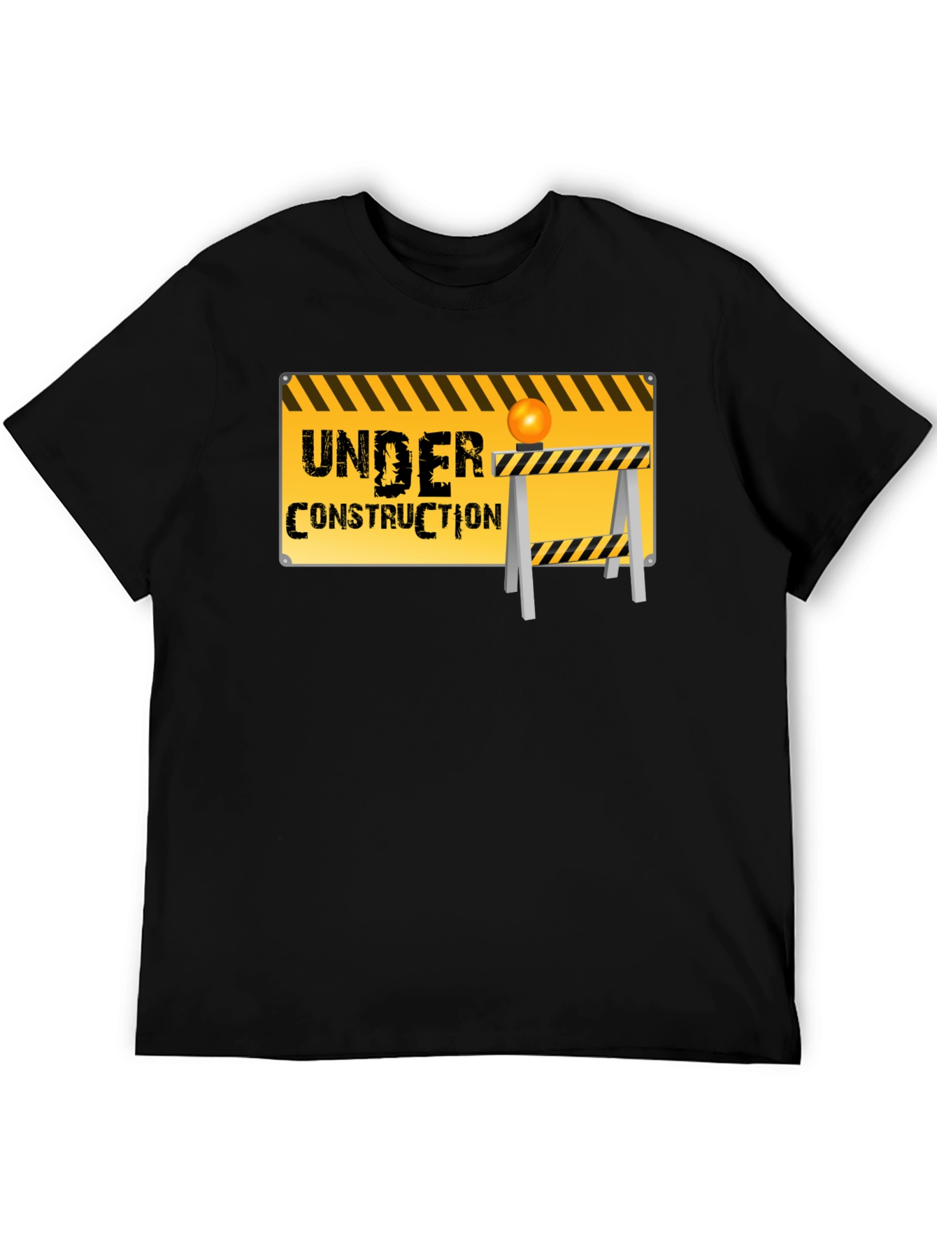 Under Construction Graphic Tee - Black