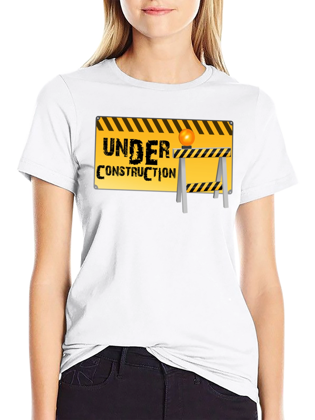 Under Construction Graphic Tee - Black