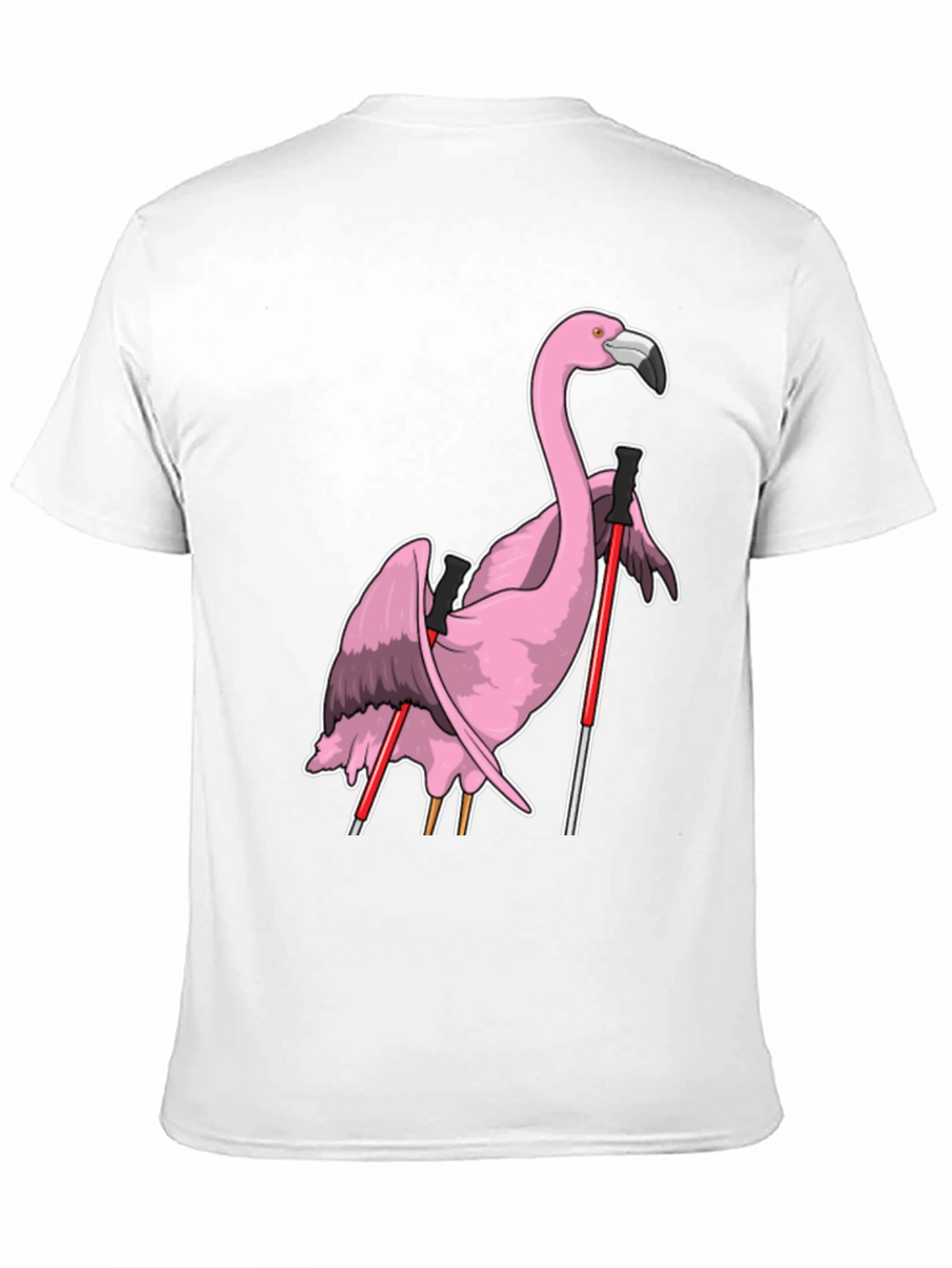 Flamingo Skier Graphic Tee
