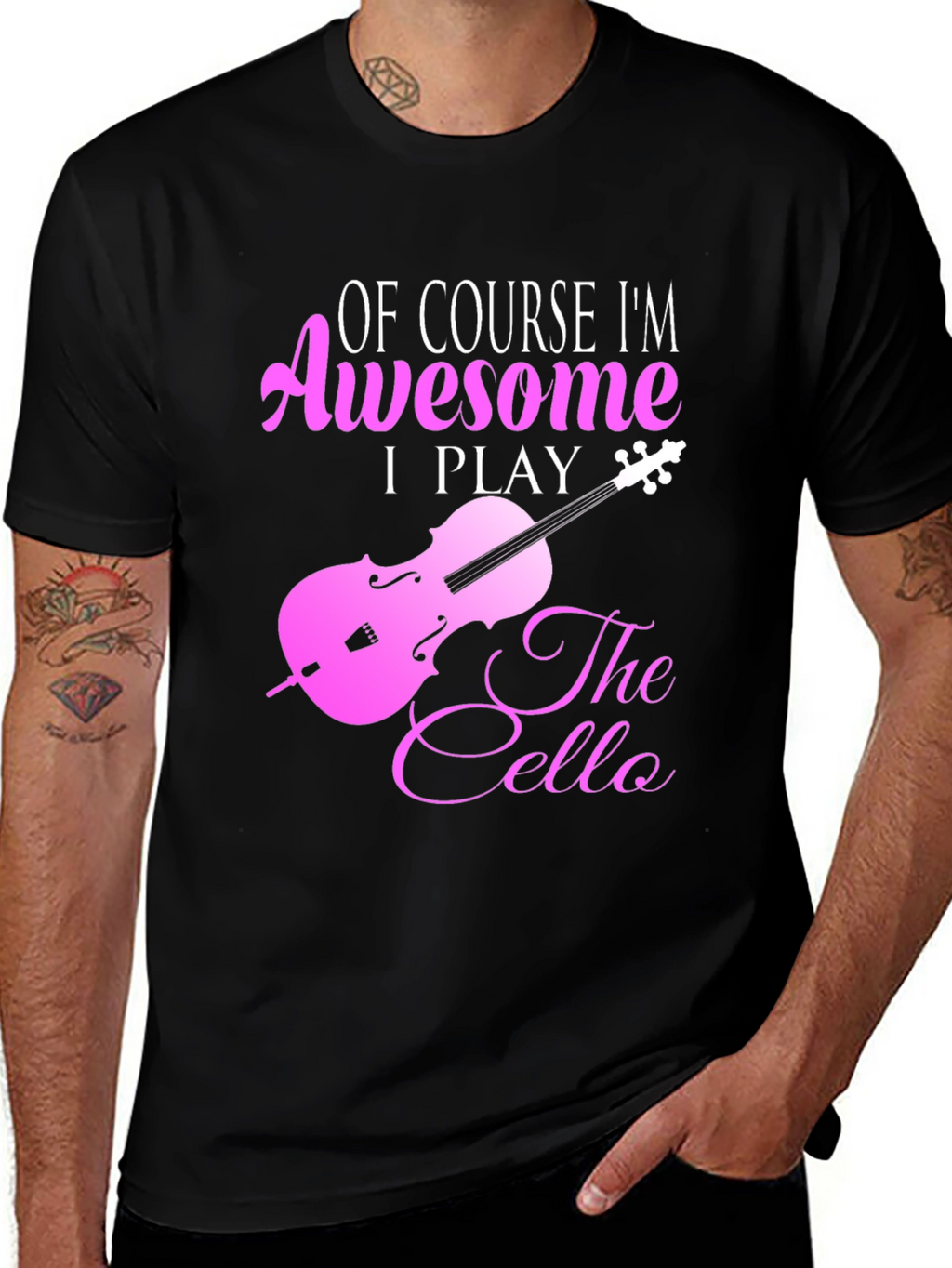 Awesome Cello Player Graphic T-Shirt