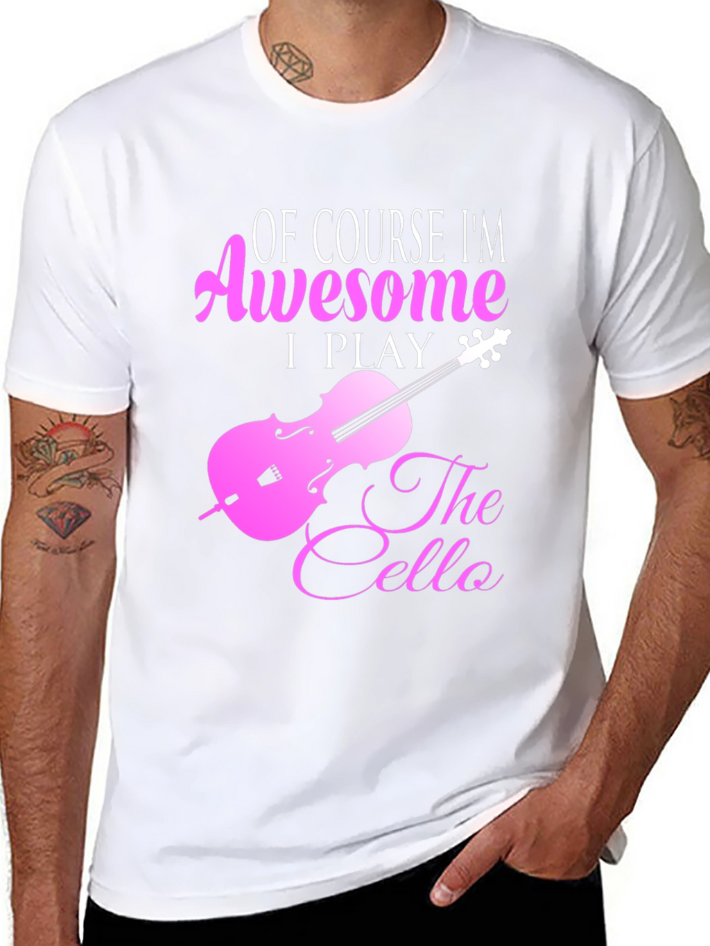 Awesome Cello Player Graphic T-Shirt