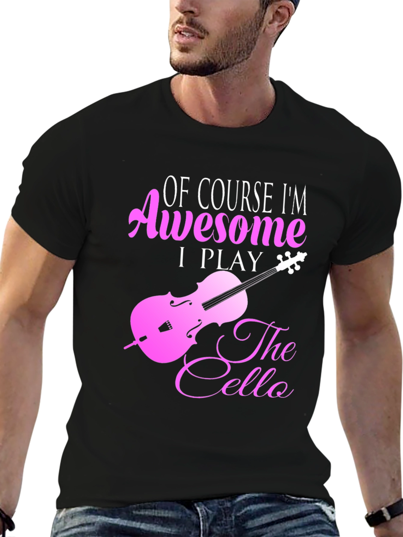 Awesome Cello Player Graphic T-Shirt