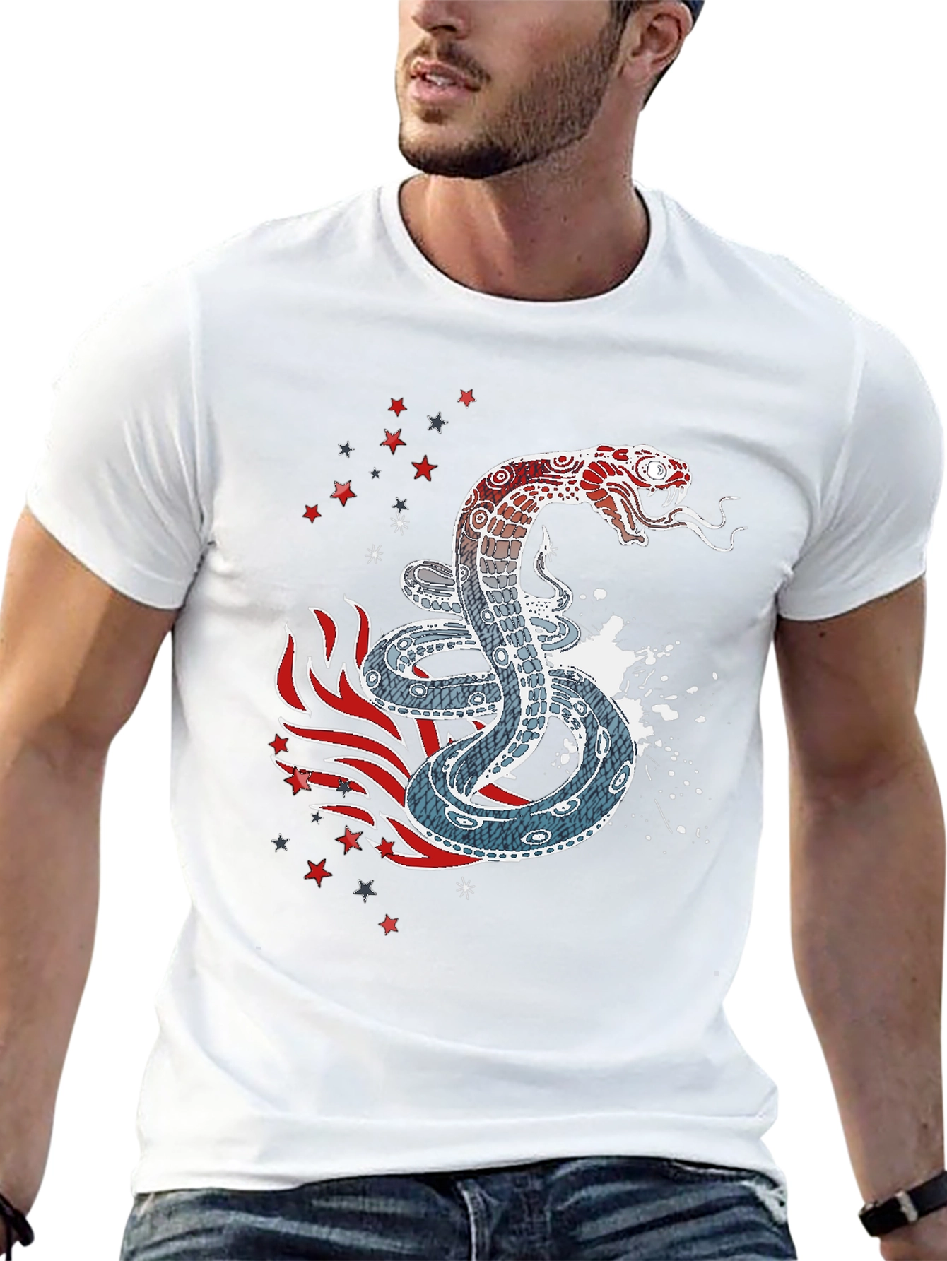 Snake & Star Graphic Tee