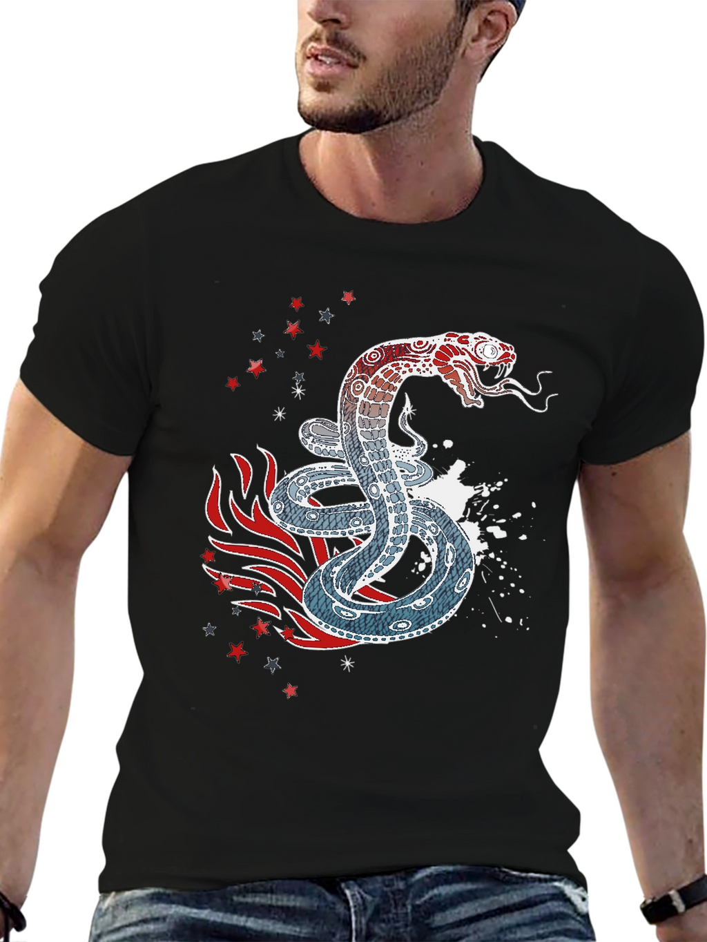 Snake & Star Graphic Tee