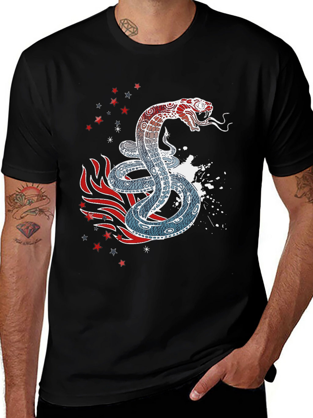 Snake & Star Graphic Tee