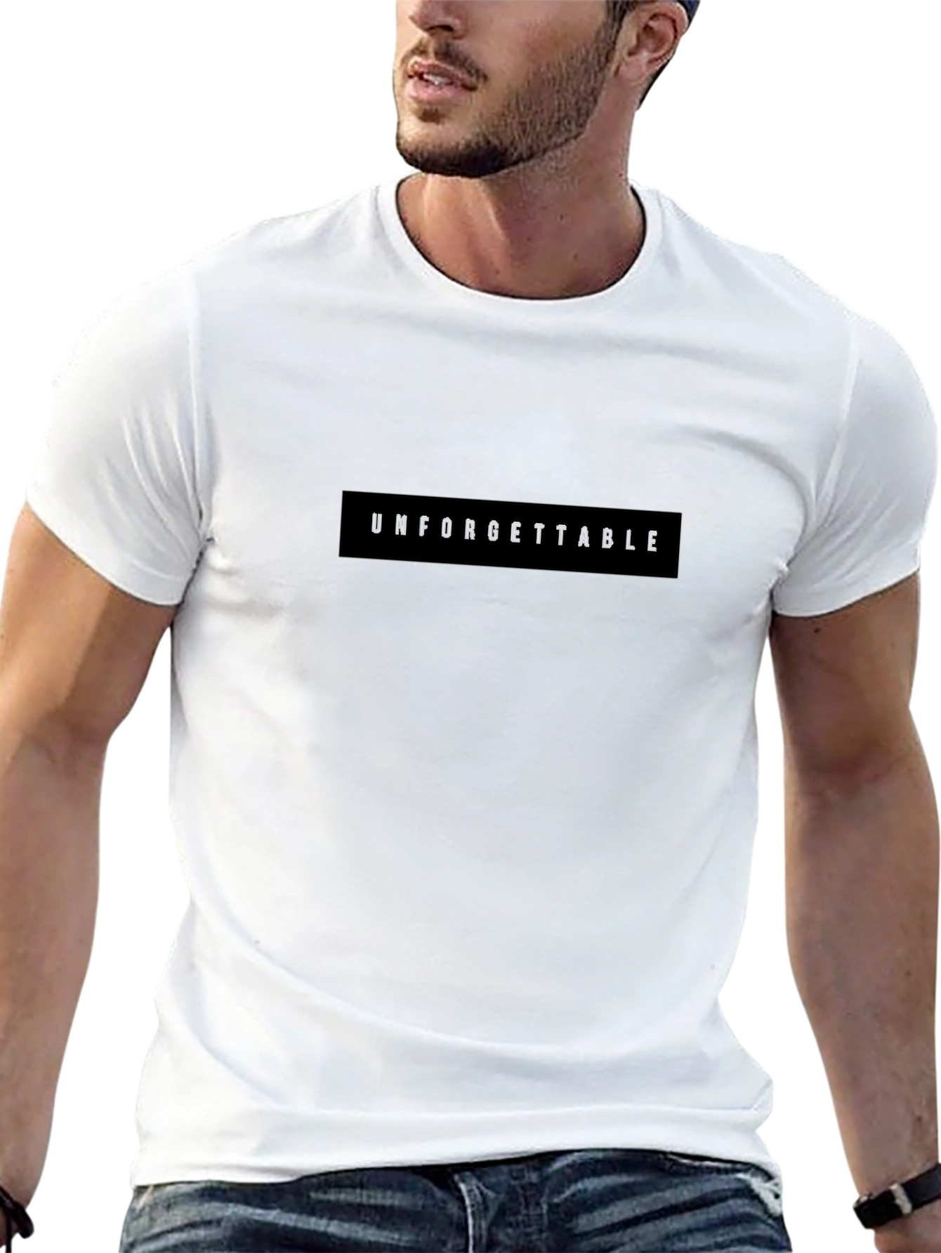 Unforgettable Graphic Tee - Black Cotton Casual Shirt
