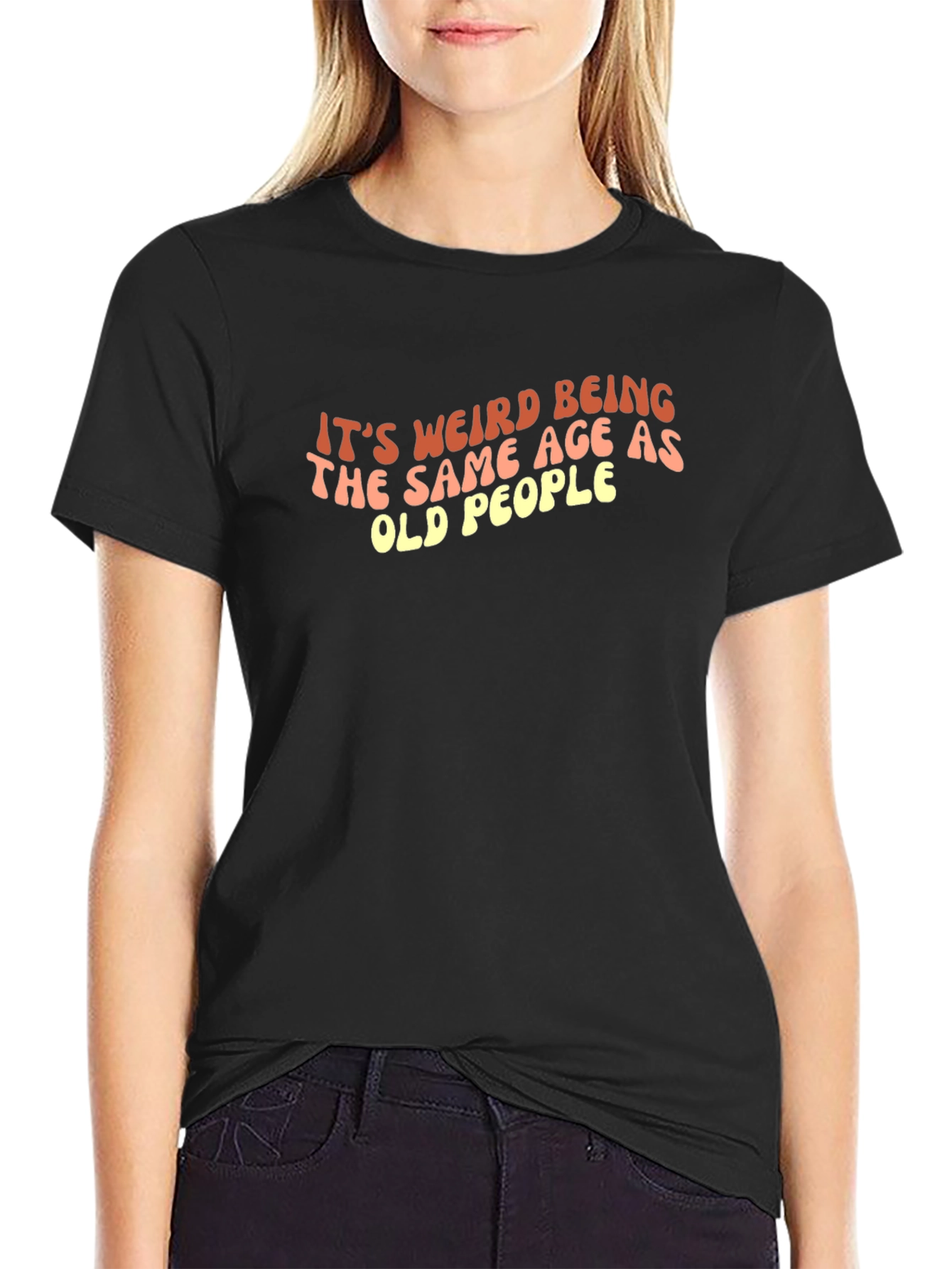 Funny Old People Graphic Tee - Black T-Shirt