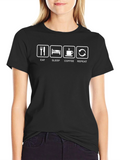 Eat Sleep Coffee Repeat Graphic T-Shirt