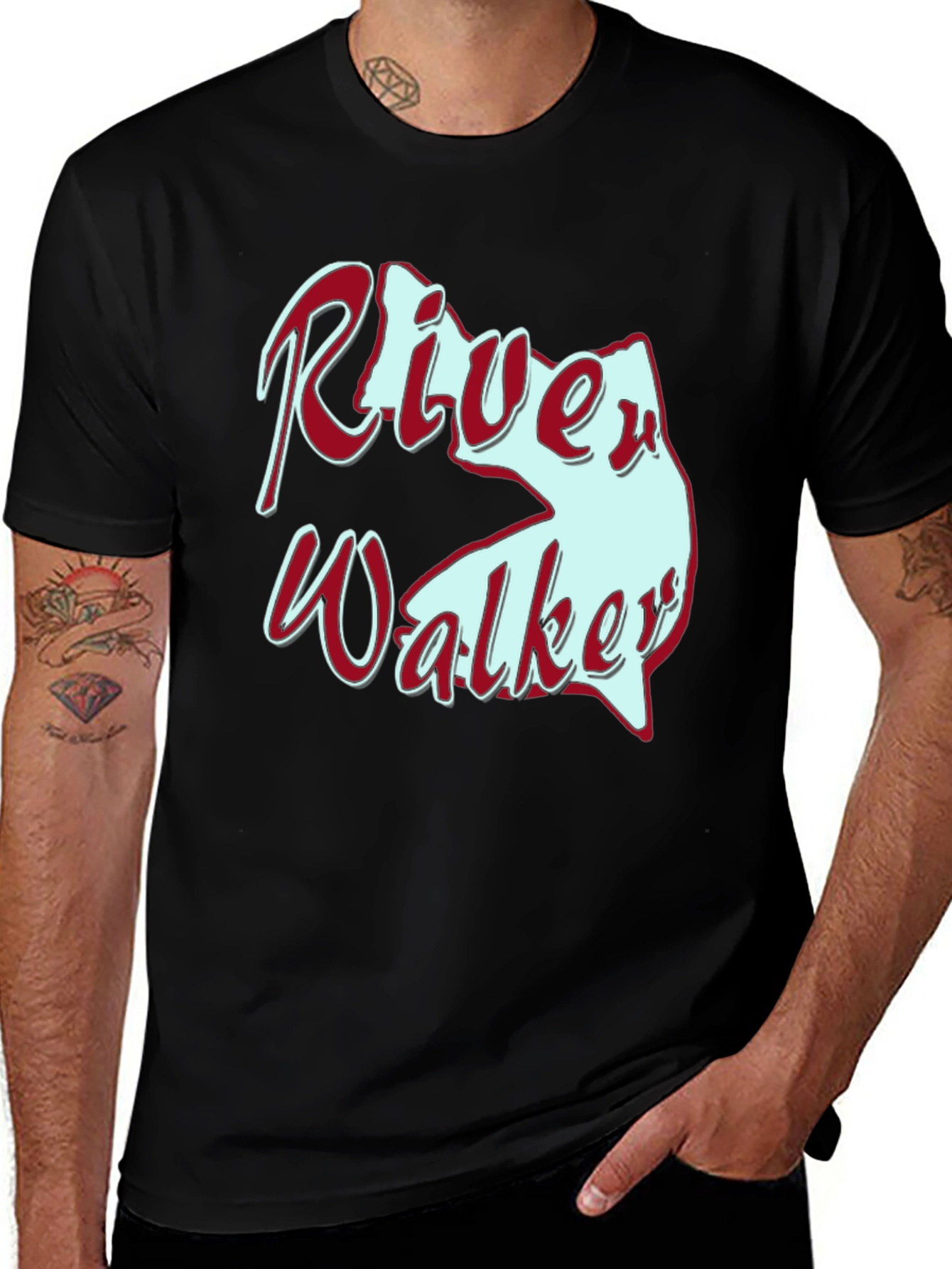 River Walker Novelty Graphic T-Shirt