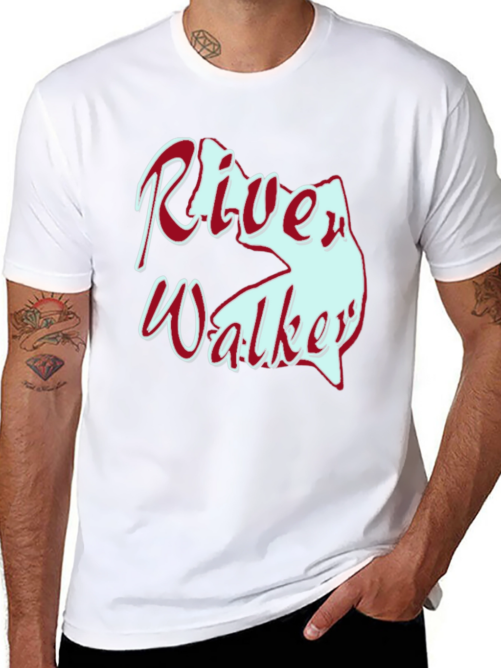 River Walker Novelty Graphic T-Shirt