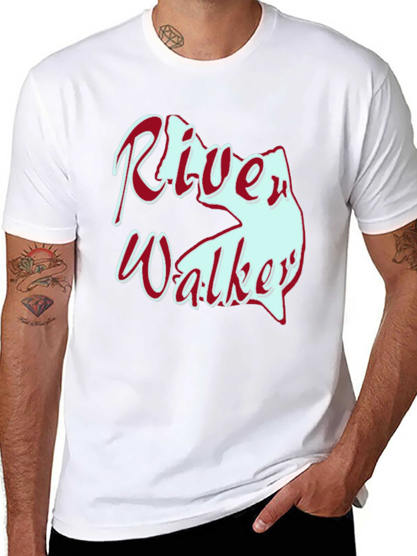 River Walker Novelty Graphic T-Shirt