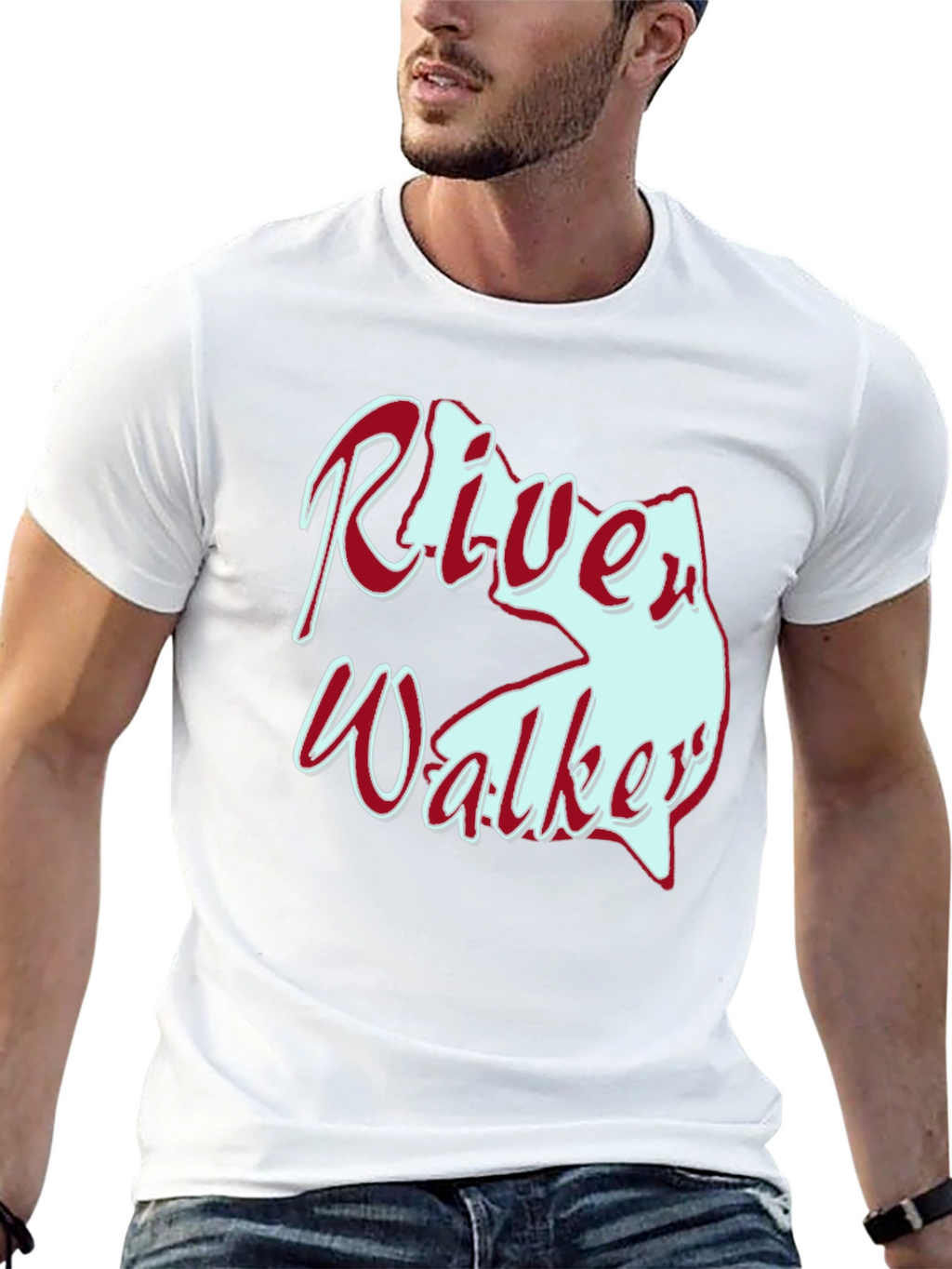 River Walker Novelty Graphic T-Shirt