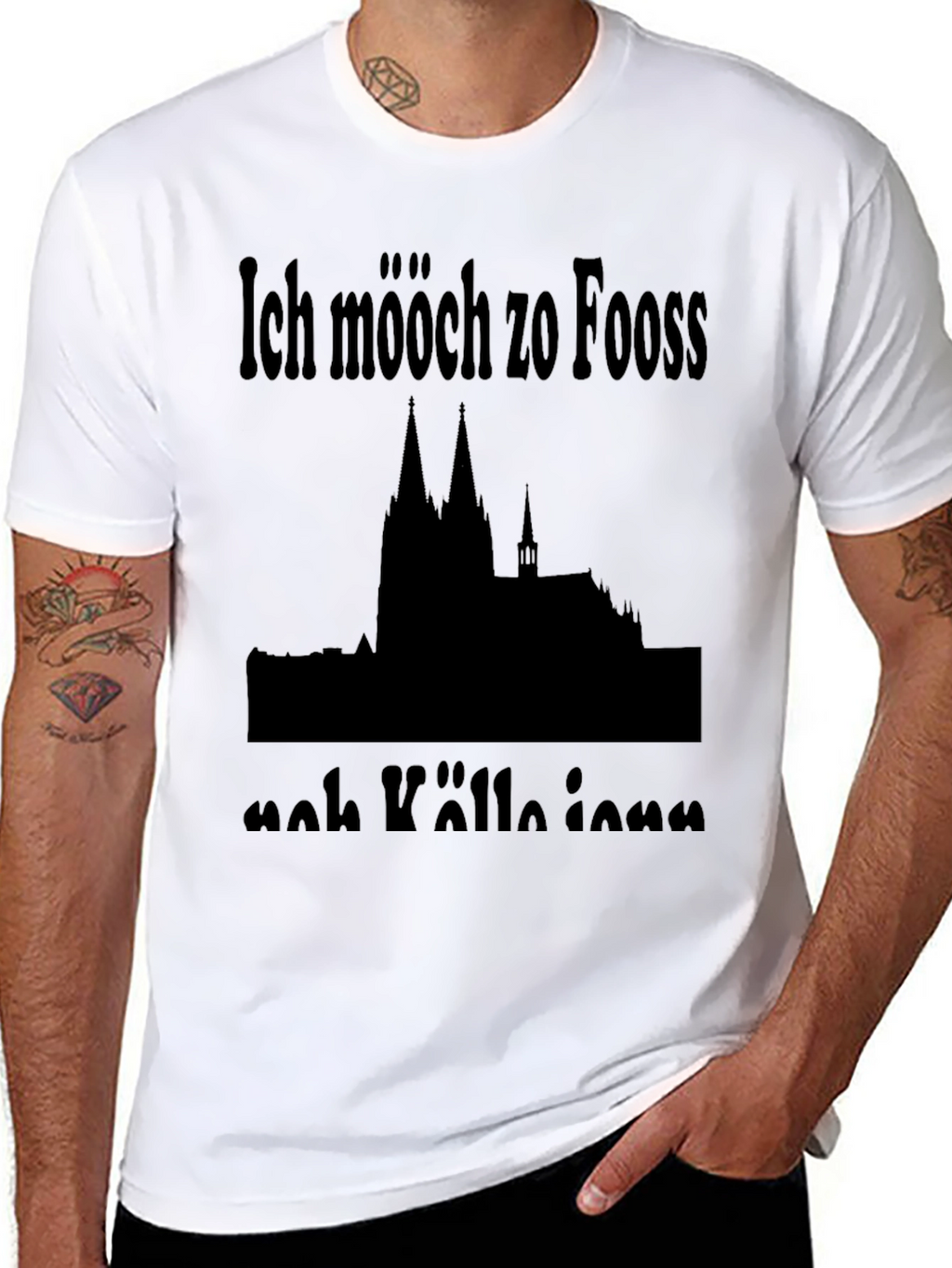 Ich mööch zo Fooss nah Kölle ienn T-Shirt