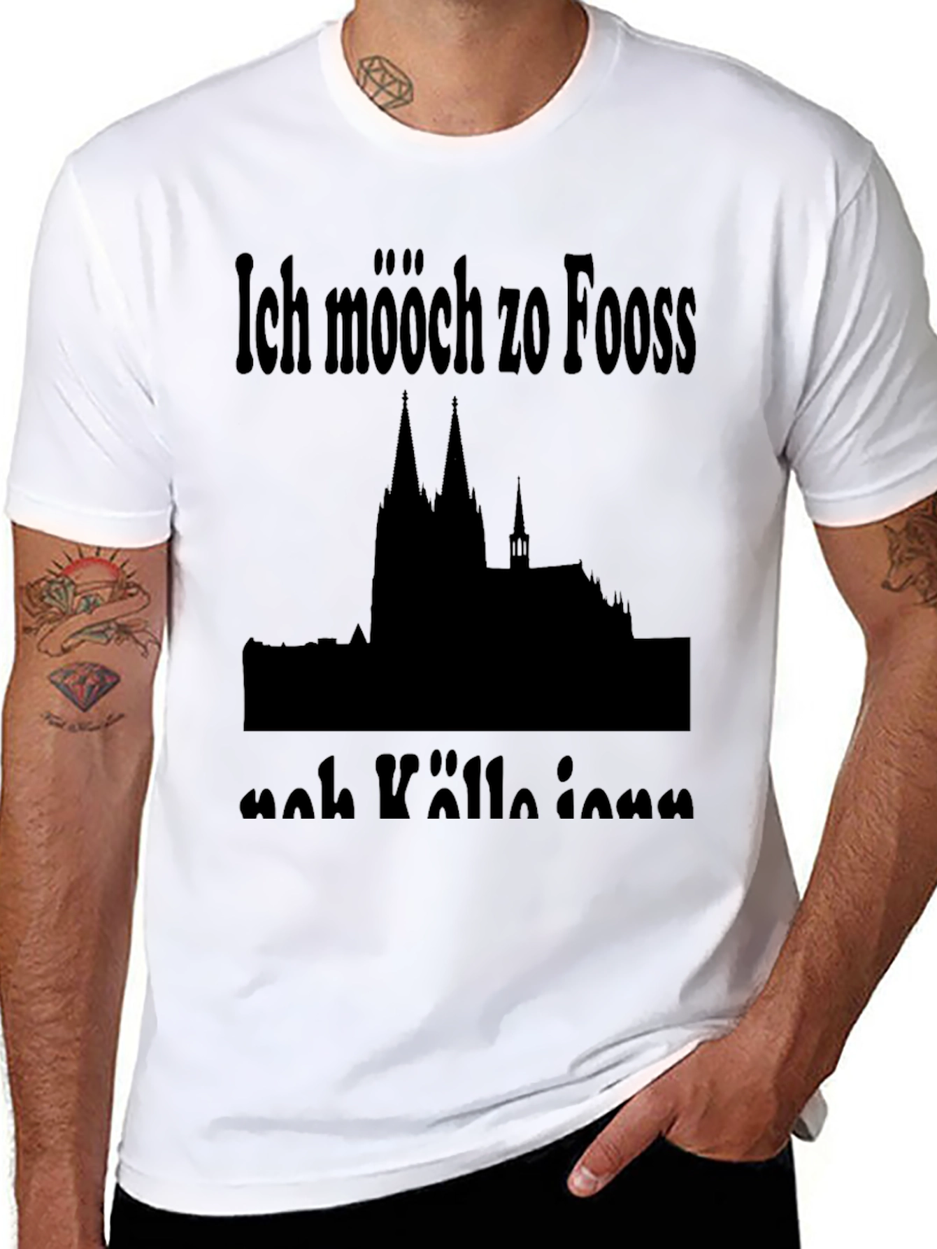 Ich mööch zo Fooss nah Kölle ienn T-Shirt