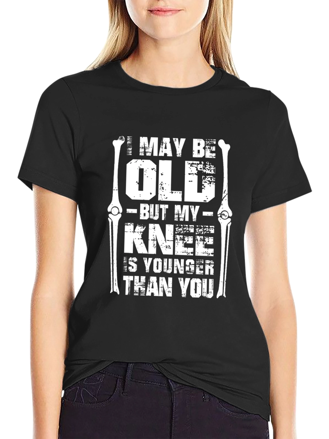Funny Knee Replacement T-Shirt - I May Be Old